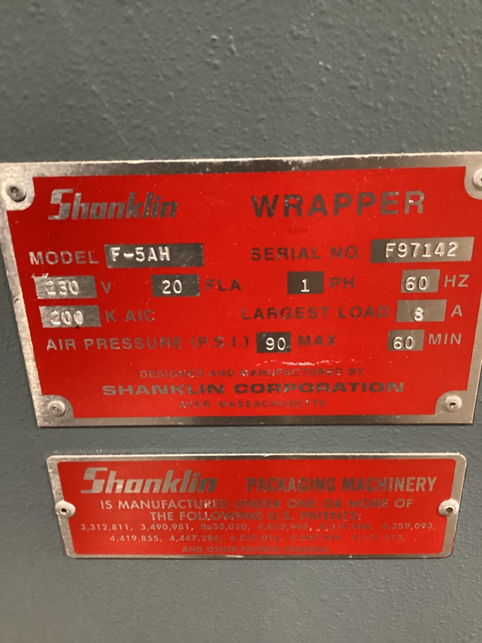SHANKLIN F-5AH Automatic L-Sealer USED 7
