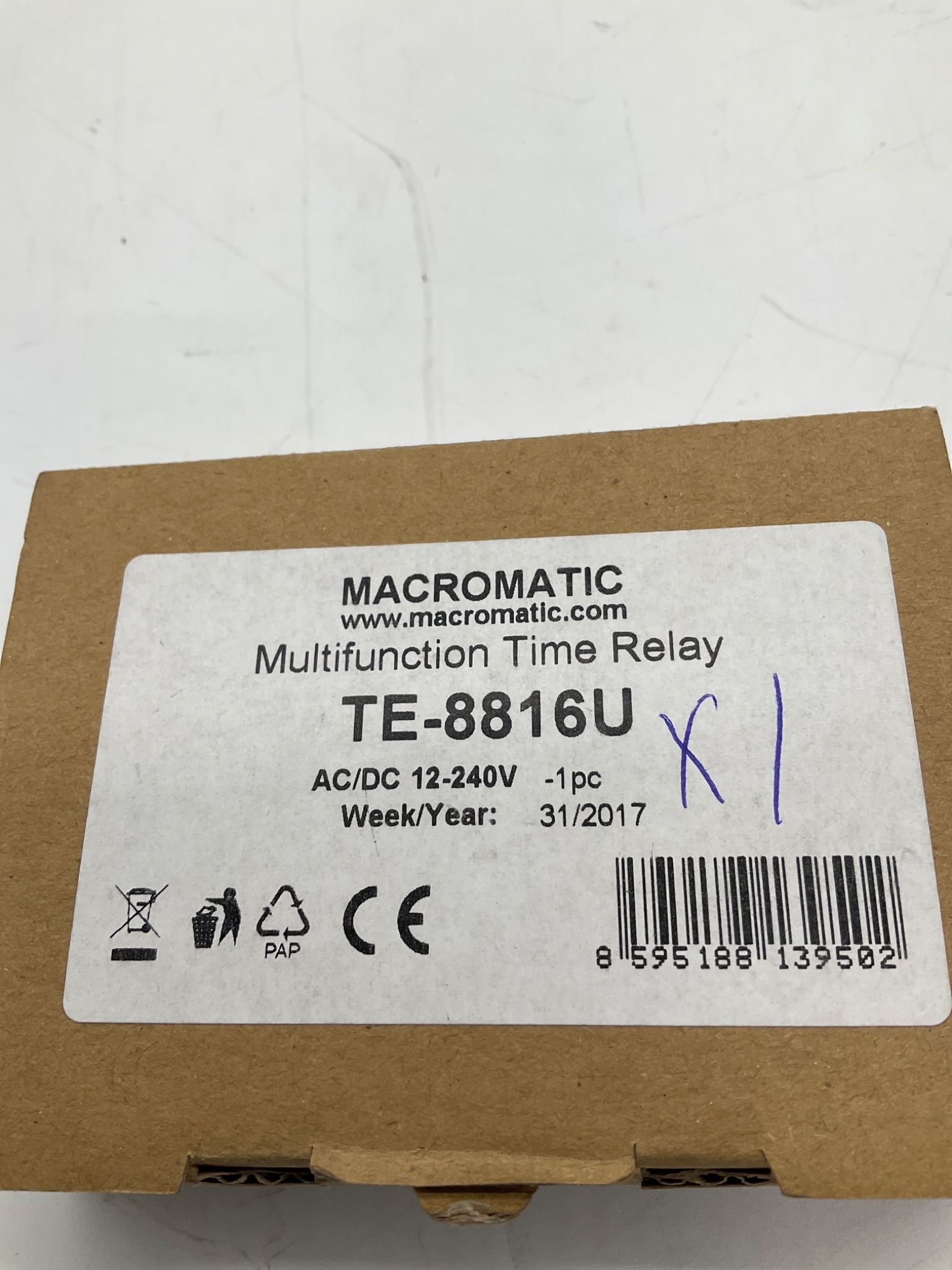 MACROMATIC TE-8816U Multifunction Time Relay 12-240V AC/DC NEW 1