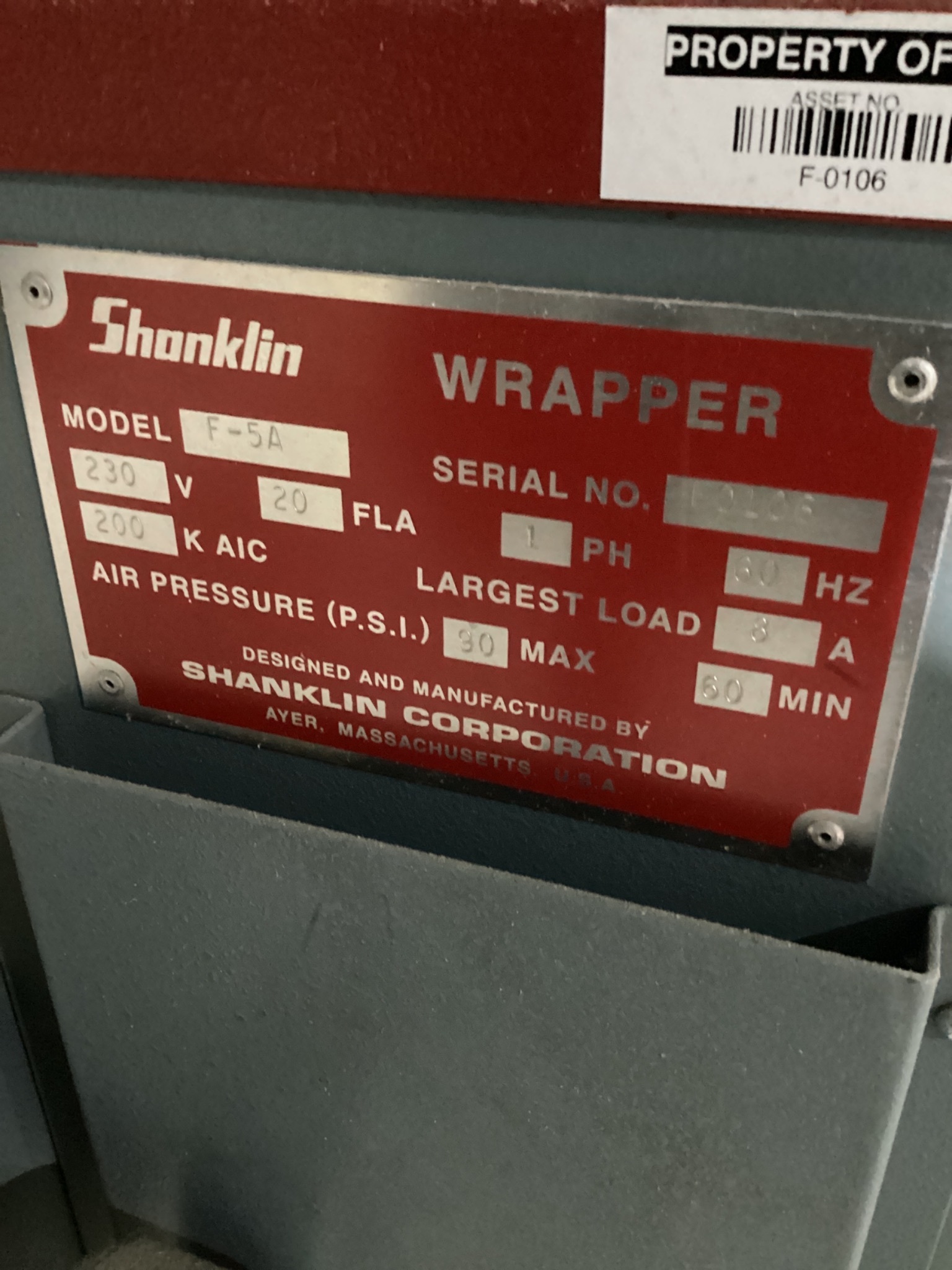 SHANKLIN F-5A Automatic Wrapper USED 2