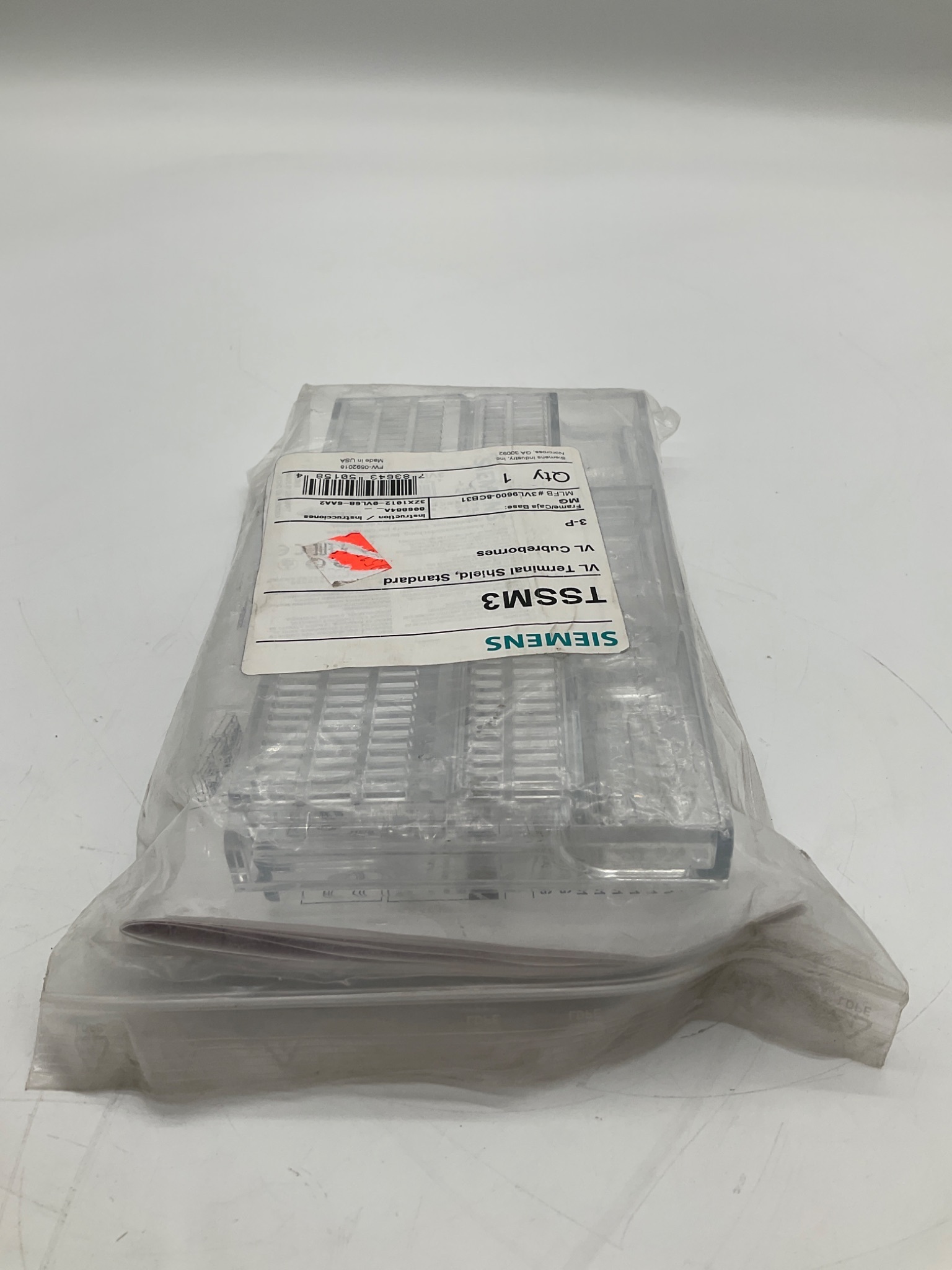SIEMENS TSSM3 VL Terminal Shield 3-Pole Frame MG NEW 3