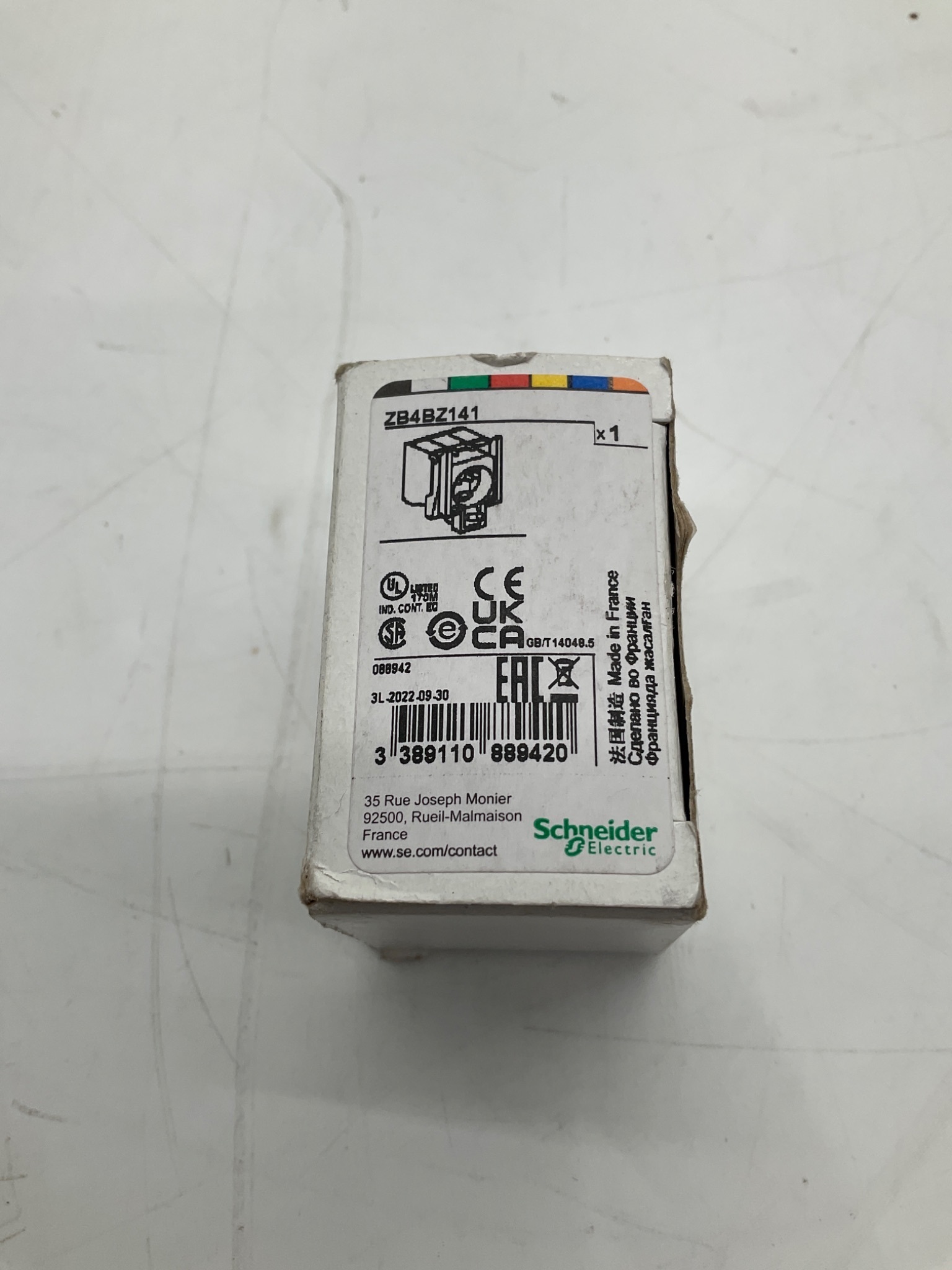 SCHNEIDER ELECTRIC ZB4BZ141 Mounting Collar With Integral LED Block NEW 1