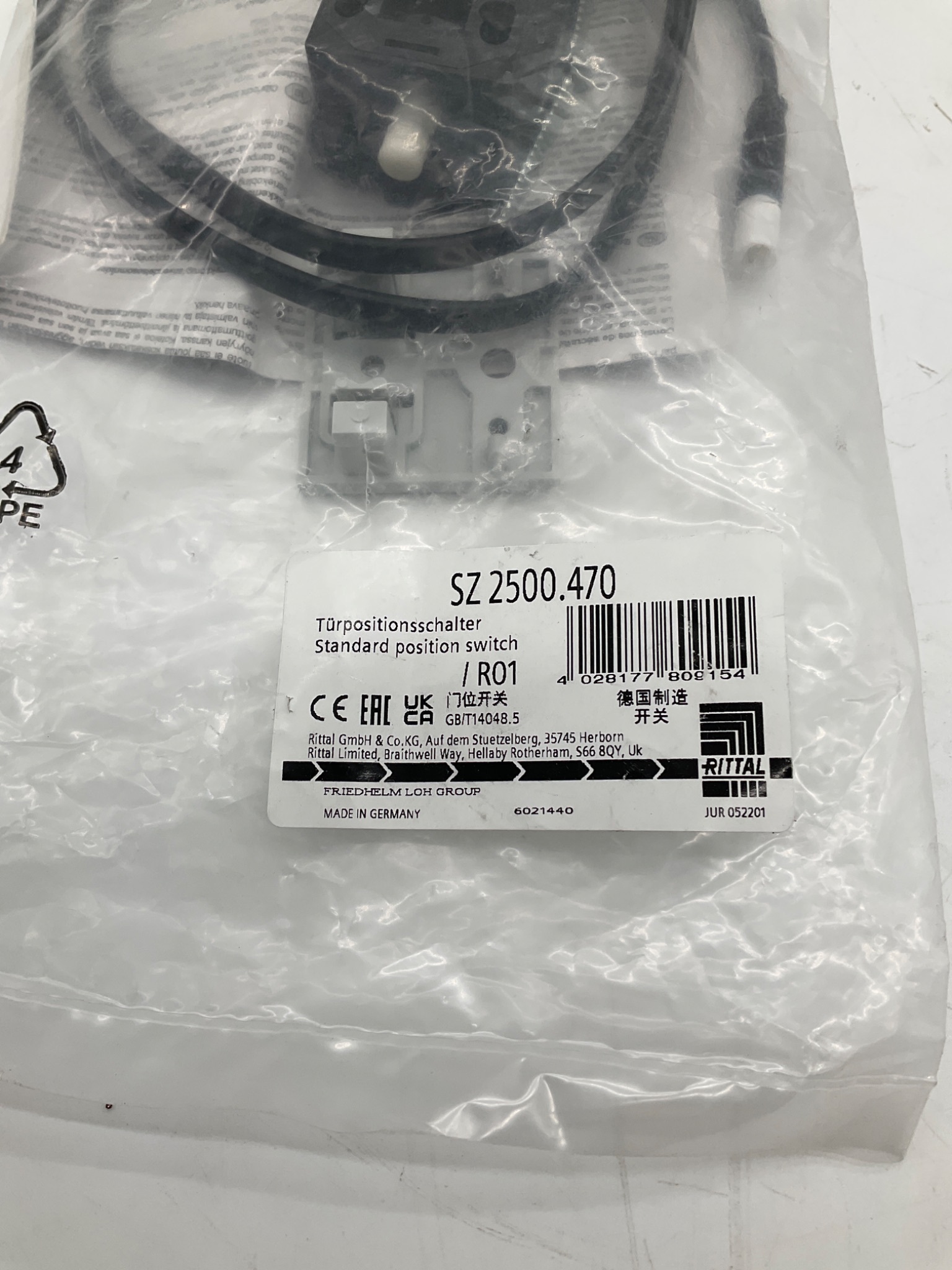 RITTAL SZ 2500.470 Standard Position Switch NEW 2