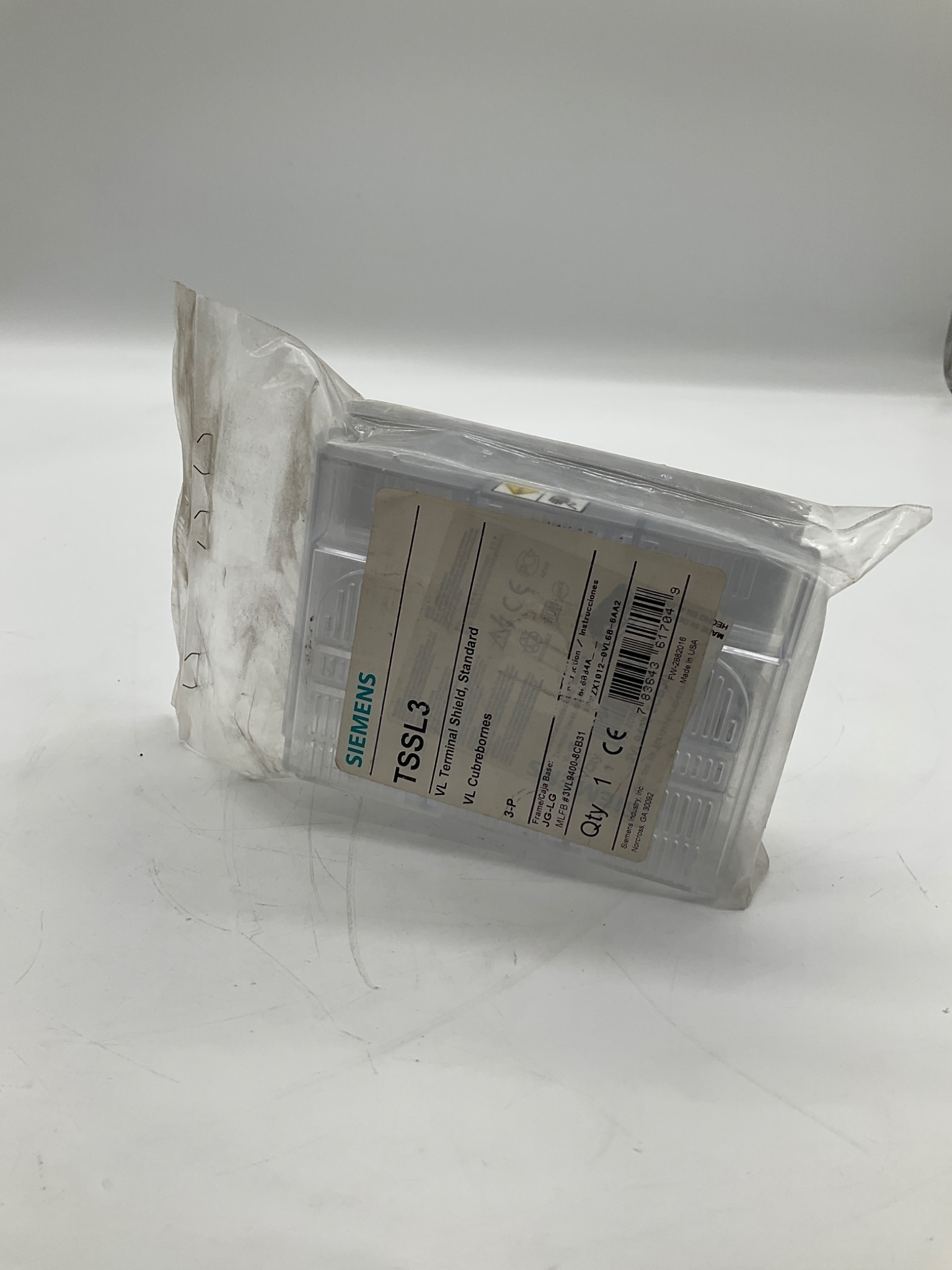 SIEMENS TSSL3 VL Terminal Shield 3-Pole NEW 2