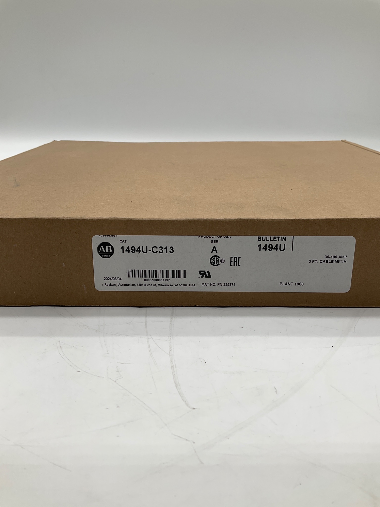 ALLEN-BRADLEY 1494U-C313 Cable Mechanism 30-100A 3 Ft NEW 1