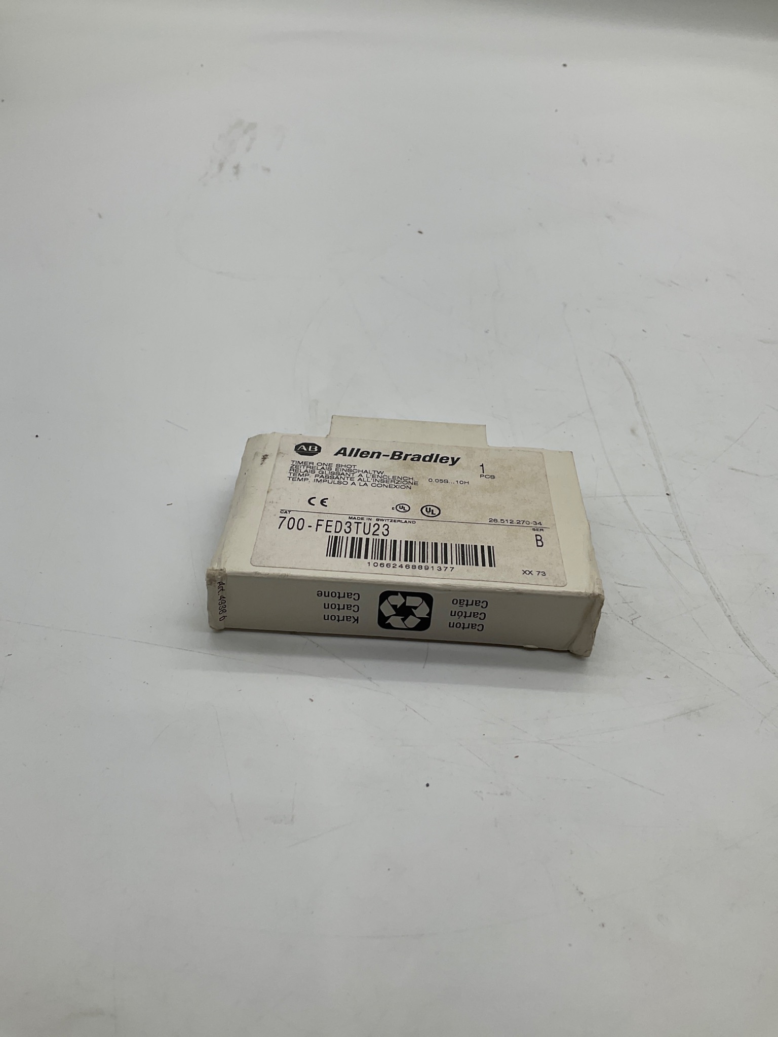 ALLEN-BRADLEY 700-FED3TU23 One Shot Timer Relay 0.05s-10h NEW 0