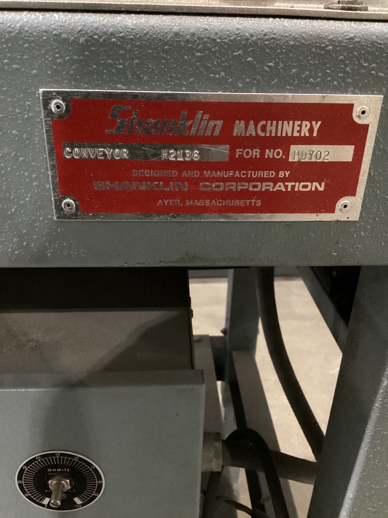 SHANKLIN H2136 Conveyor USED 1