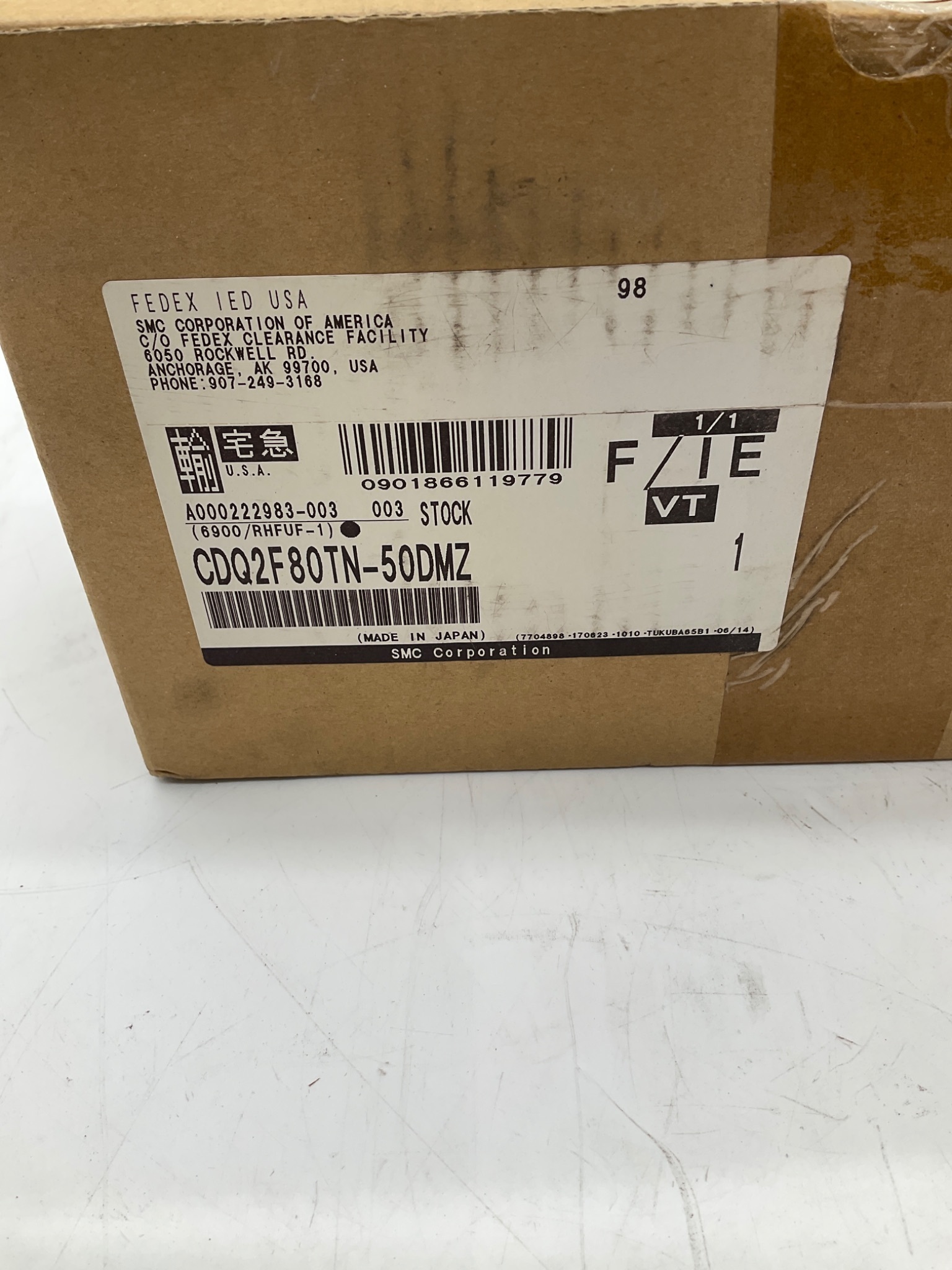SMC CDQ2F80TN-50DMZ Compact Pneumatic Cylinder 80mm Bore 50mm Stroke NEW 0