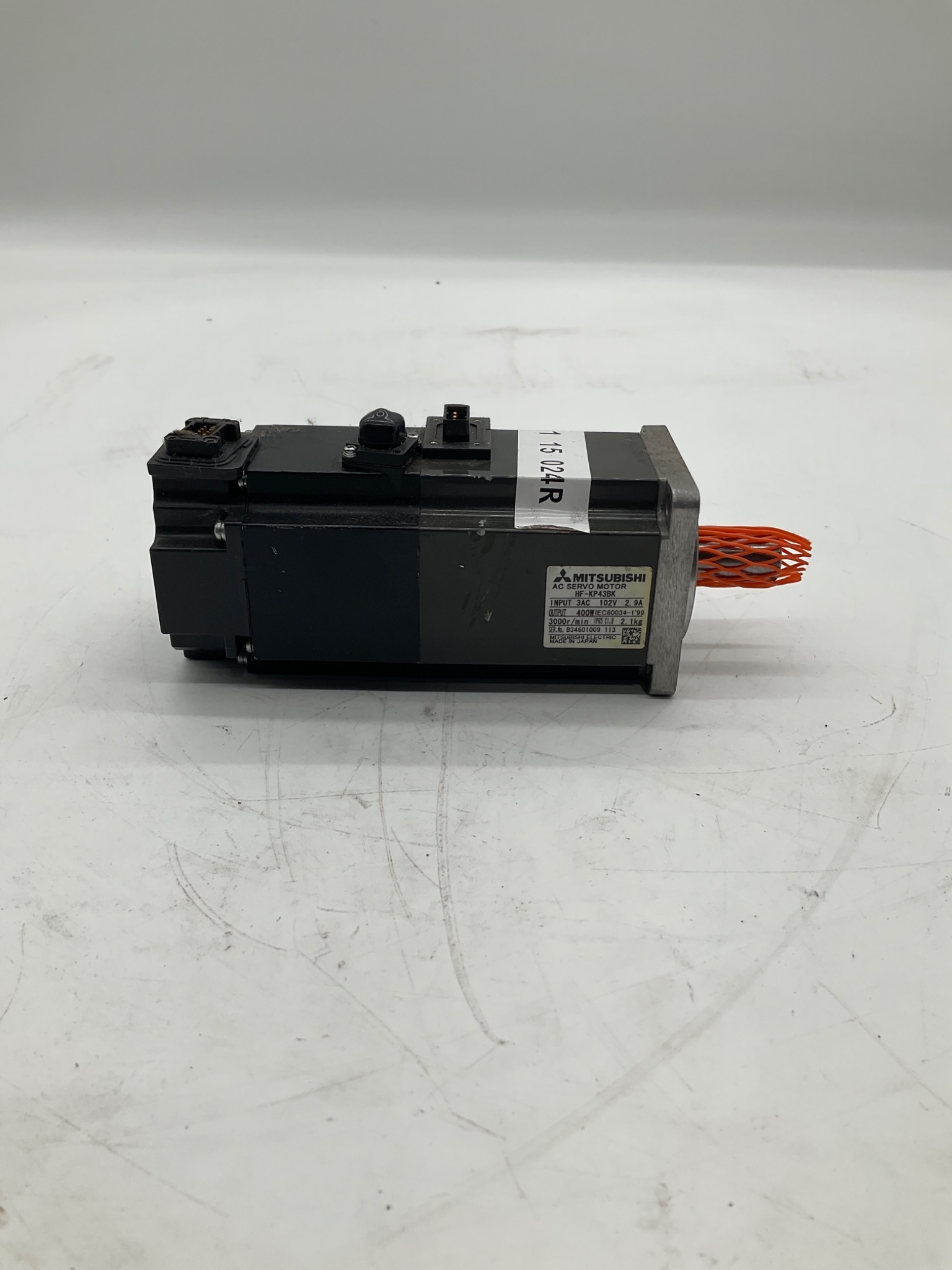 MITSUBISHI HF-KP43BK AC Servo Motor 400W 3000 RPM USED 1
