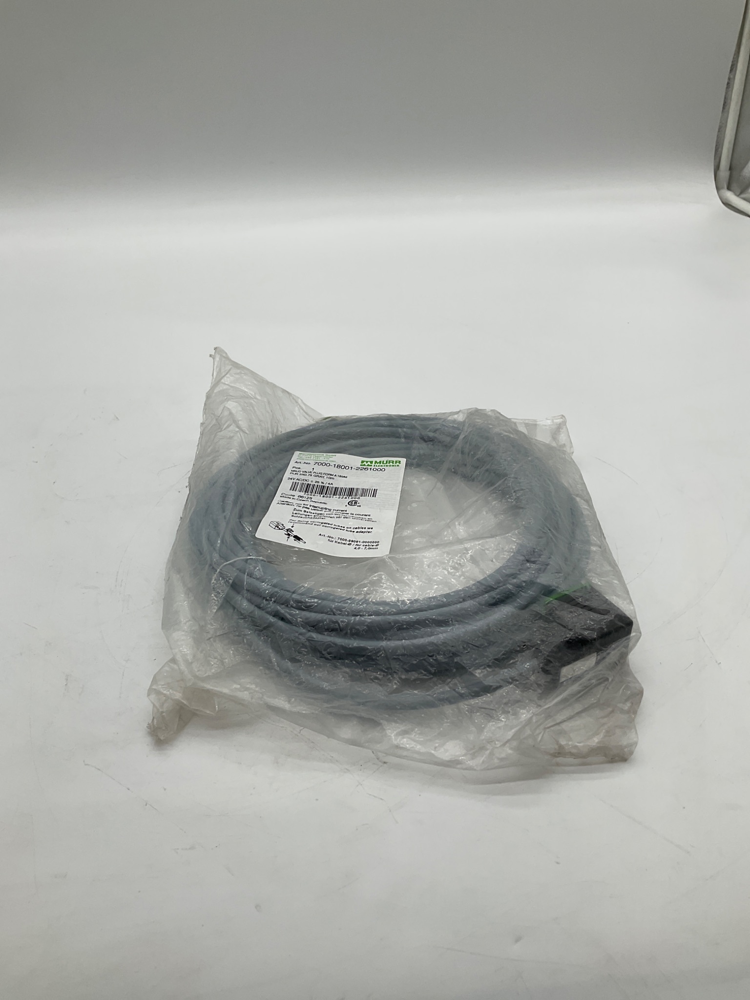MURR ELEKTRONIK 7000-18001-2261000 MSUD Valve Plug Cable 10M NEW 3
