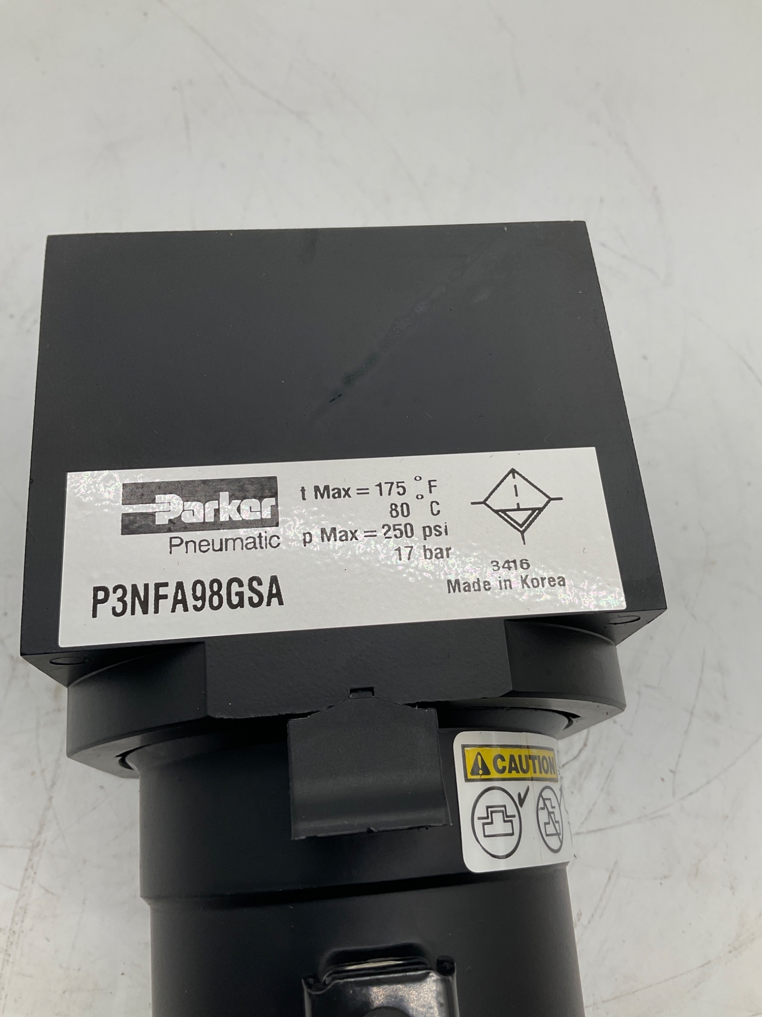 PARKER P3NFA98GSA Compressed Air Filter 250 PSI NEW 4