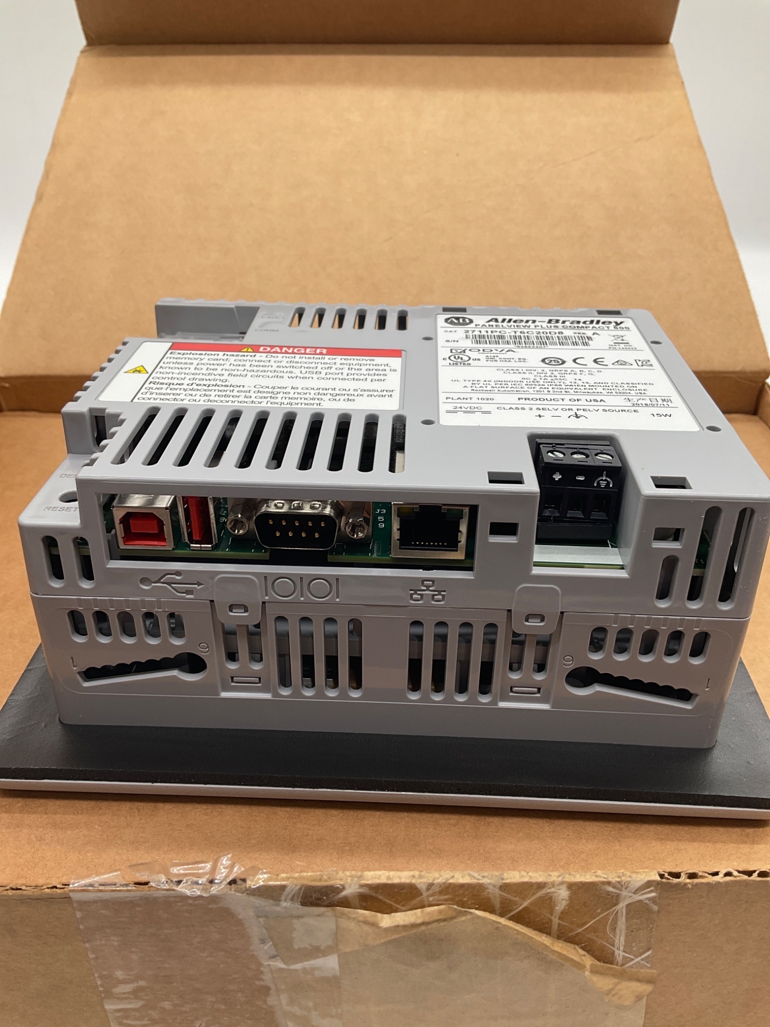 Allen-Bradley 2711PC-T6C20D8 PanelView Plus Compact 600 6in HMI NEW 3