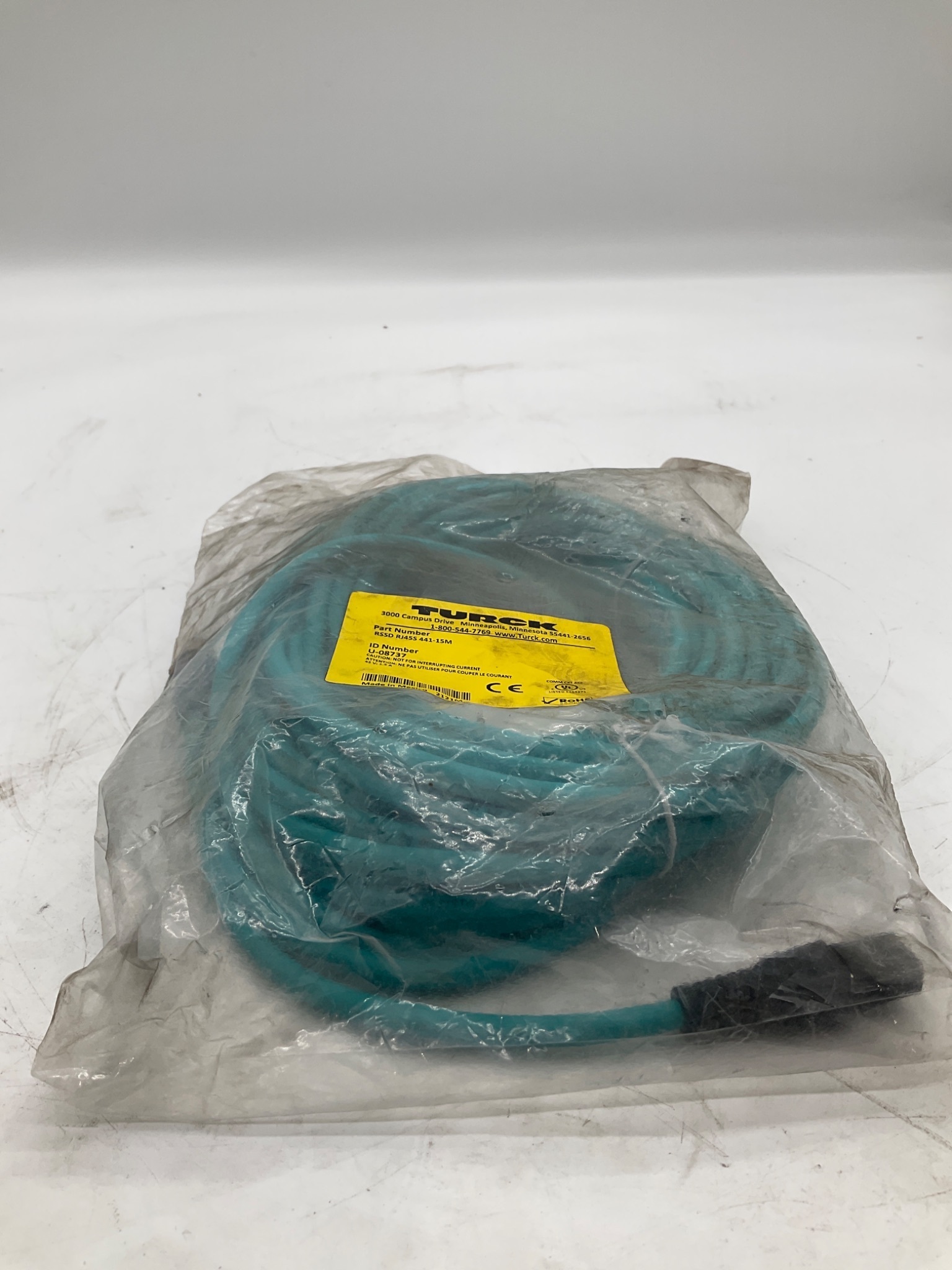 TURCK RSSD-RJ45S-441-15M Ethernet Cordset 15M RJ45 NEW 0