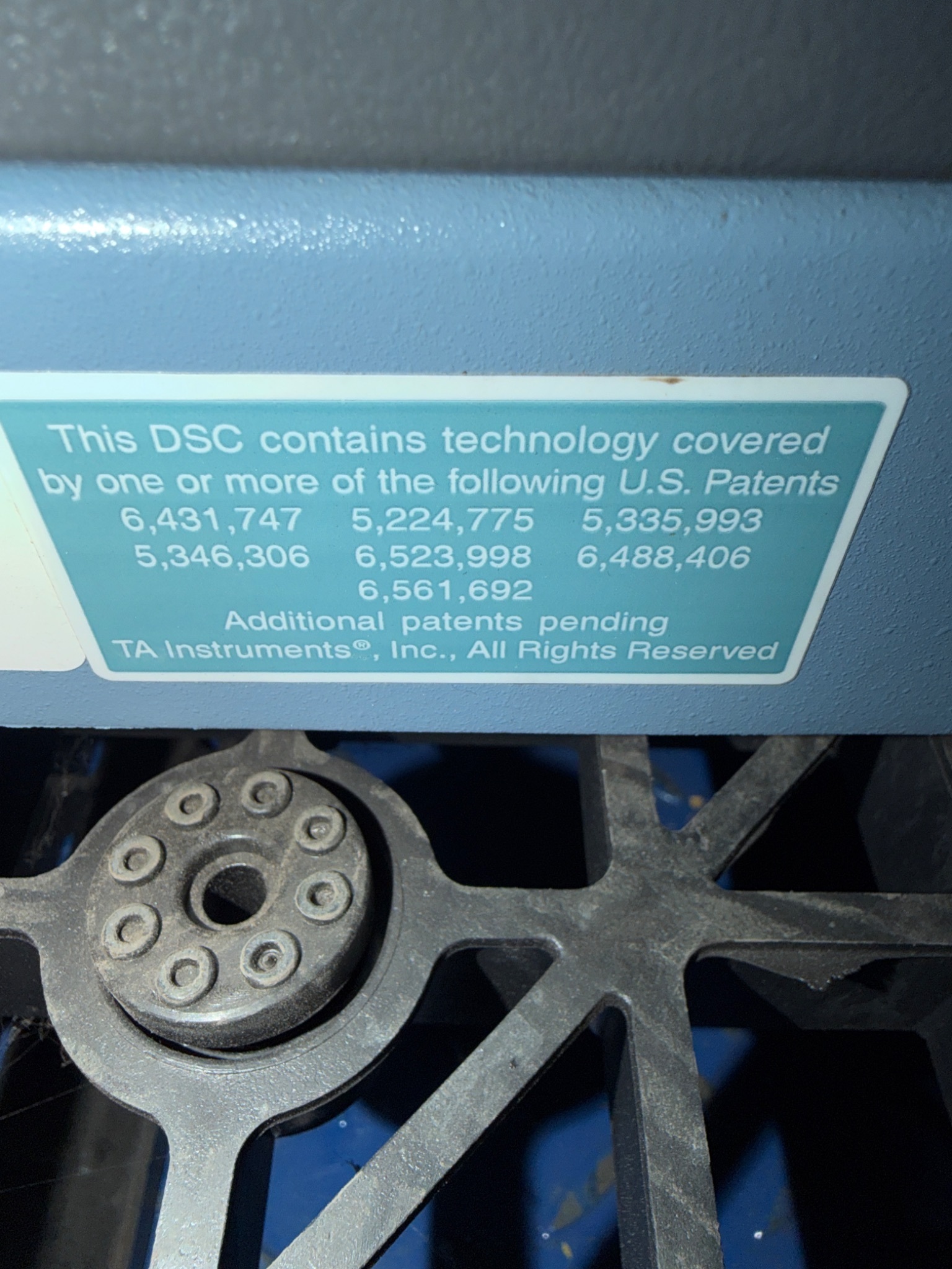 TA INSTRUMENTS DSC Q200 Differential Scanning Calorimeter w/ FC100 Chiller PARTS 8