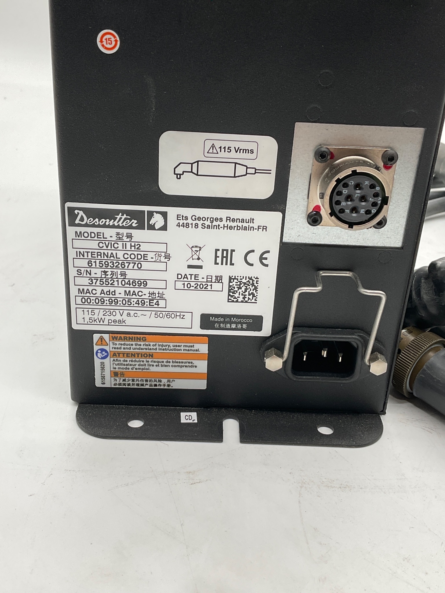 DESOUTTER CVIC II H2 With ECSF16-03 Corded Electric Nutrunner USED 2