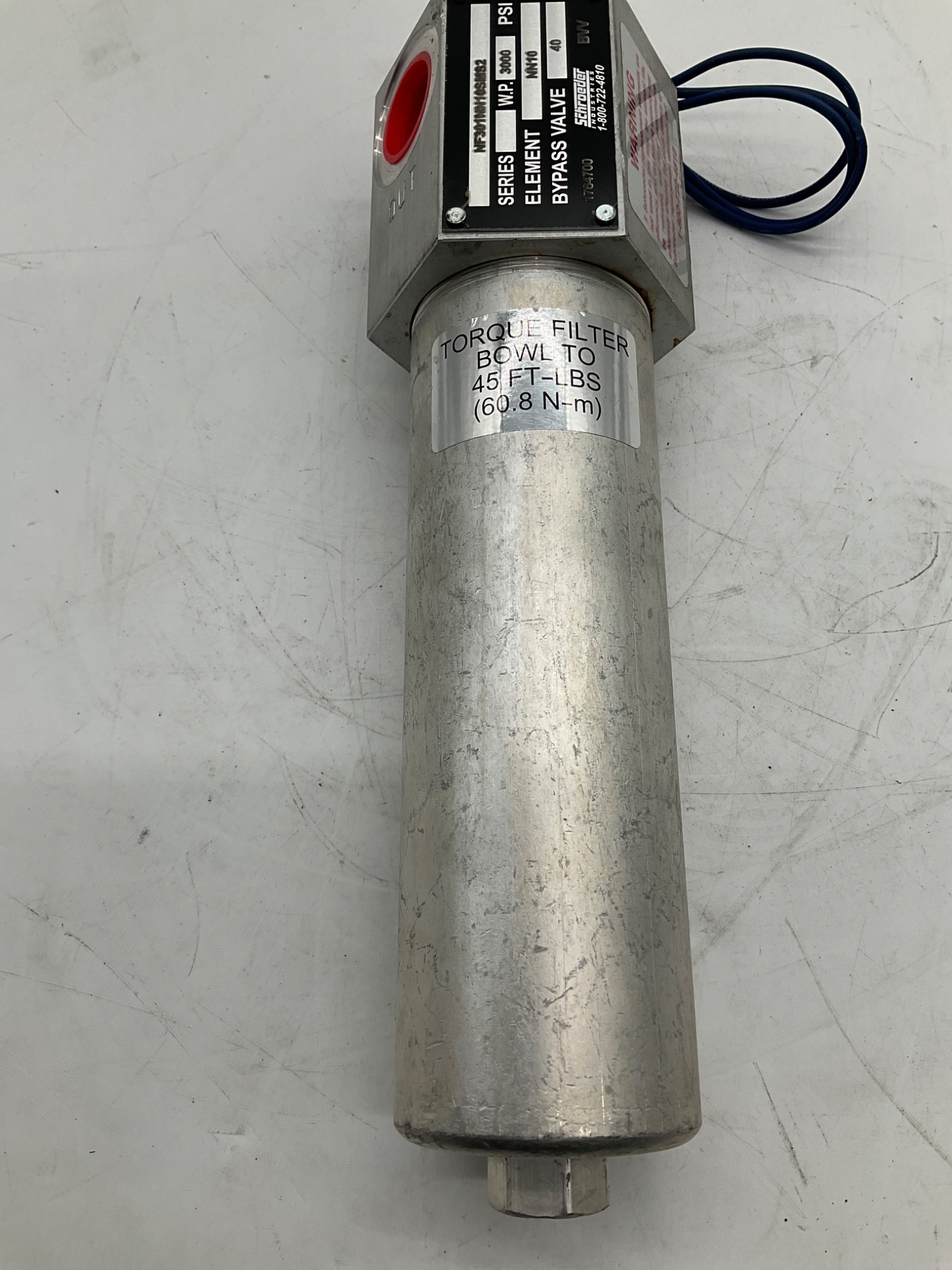 SCHROEDER NF301NN10SMS2 Hydraulic Filter 3000 PSI USED 2