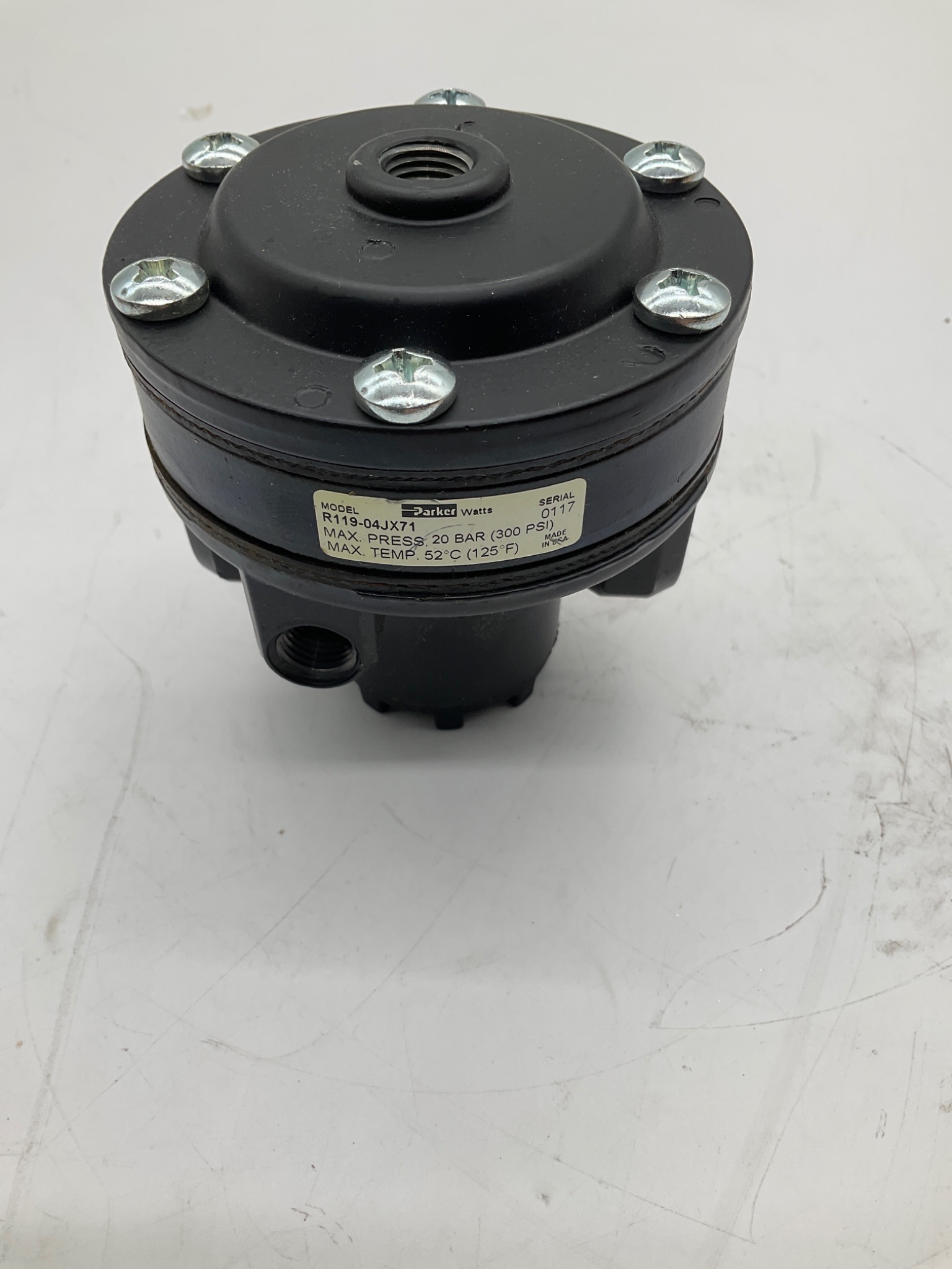 PARKER R119-04JX71 Pneumatic Pressure Regulator USED 1
