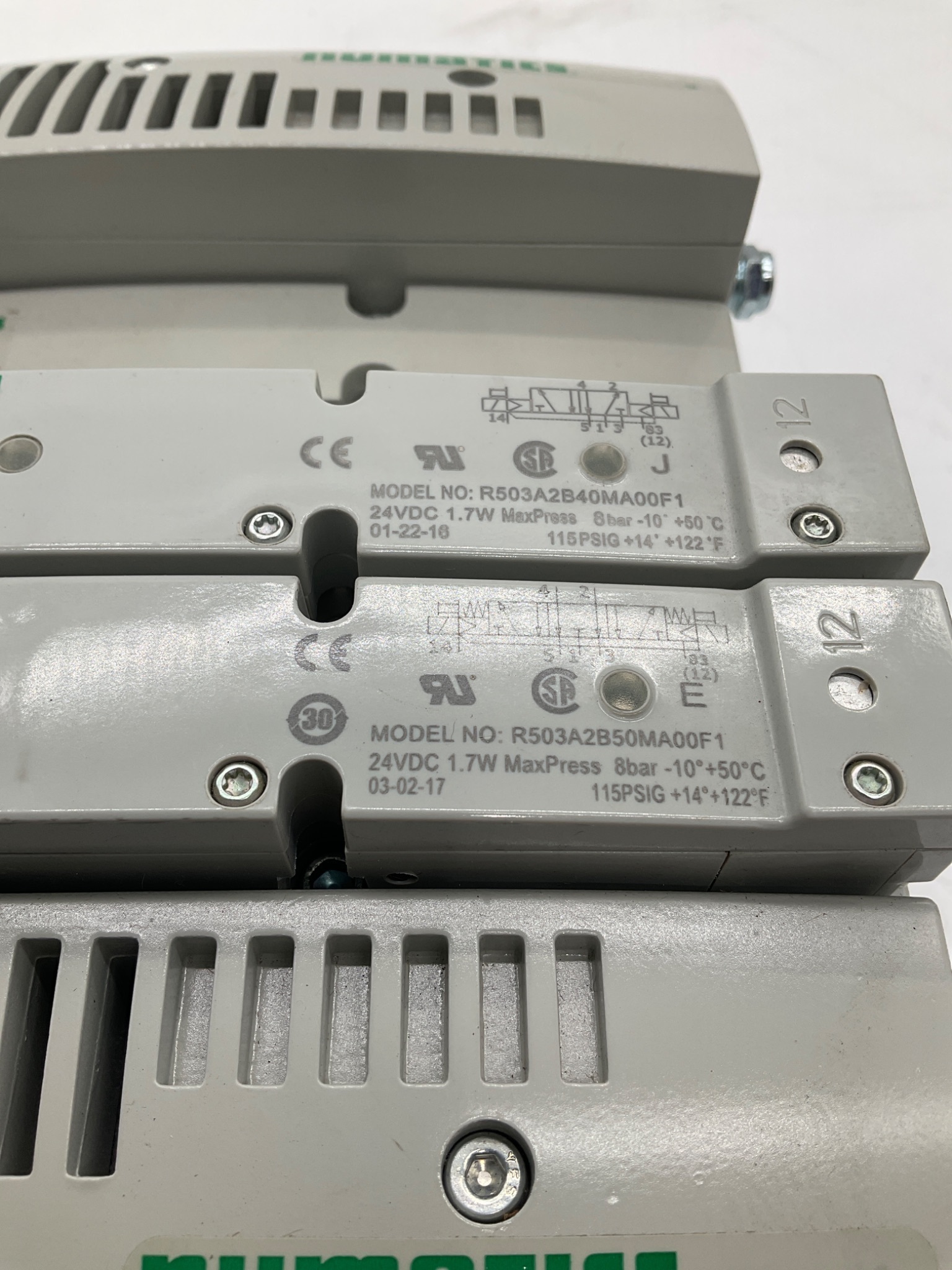 NUMATICS R503 Series Pneumatic Valve Manifold Assembly 24VDC USED 2