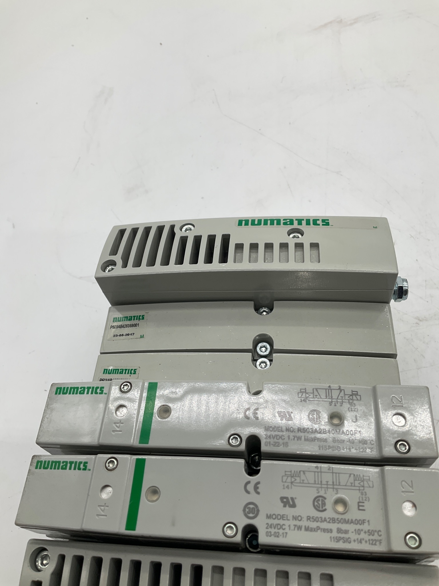 NUMATICS R503 Series Pneumatic Valve Manifold Assembly 24VDC USED 4