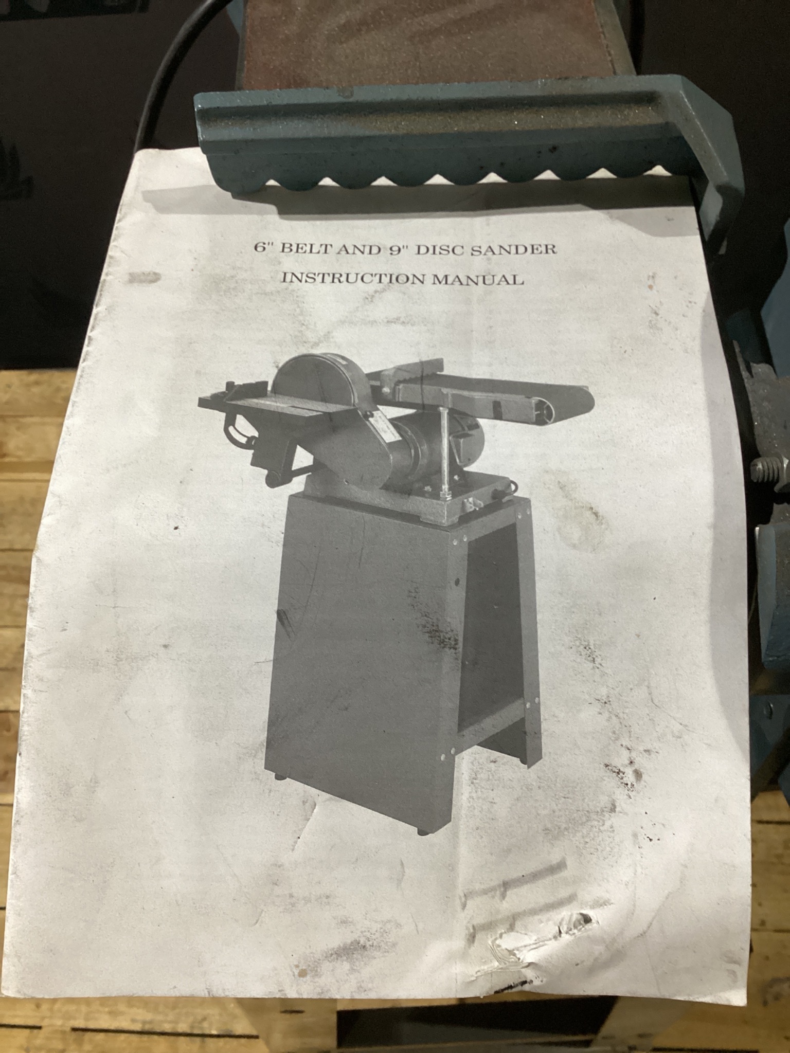 6 In x 48 In Belt And 9 In Disc Sander With Stand USED 3