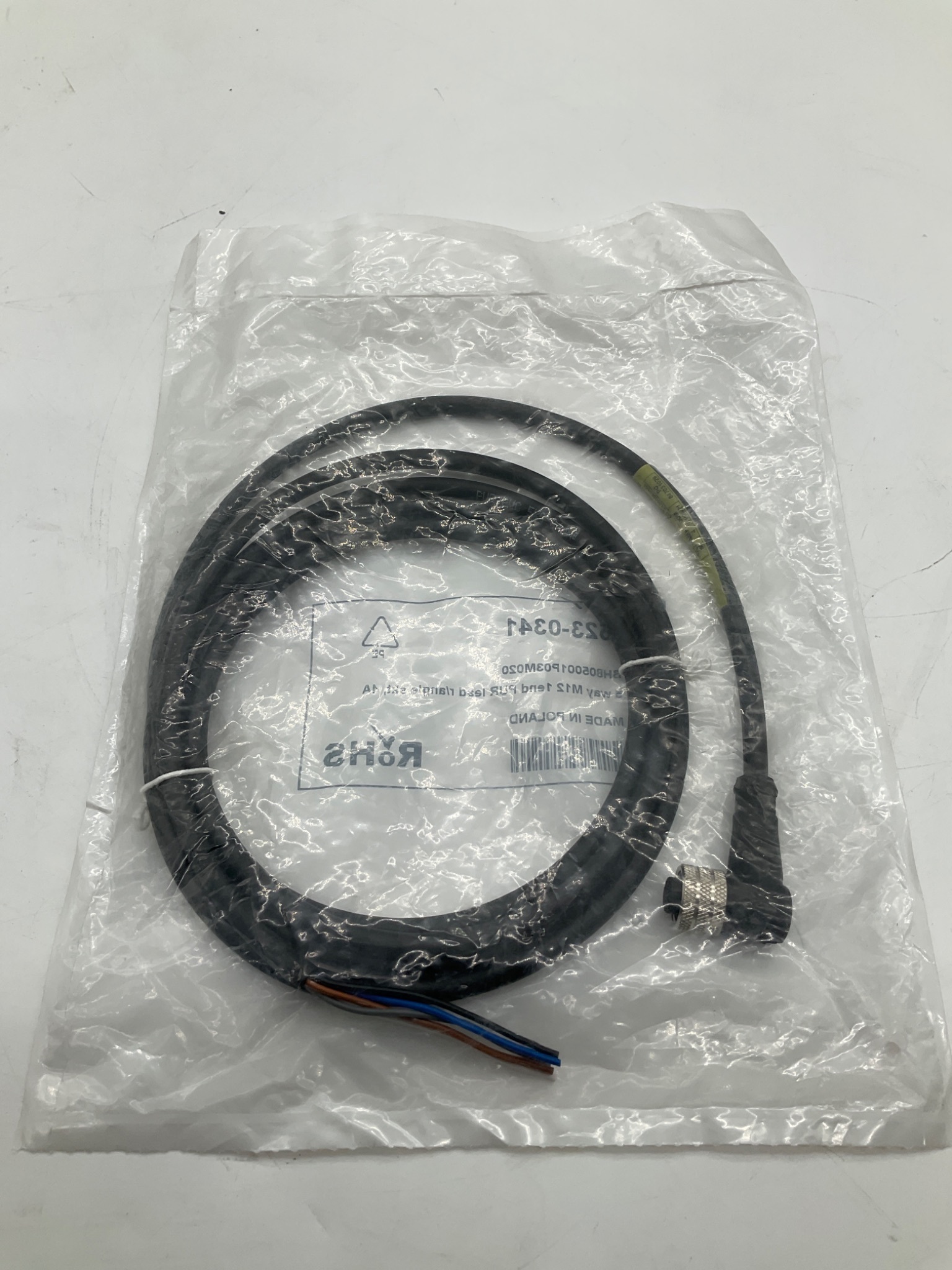 WOODHEAD CONNECTIVITY / BRAD HARRISON 523-0341 5-Pin M12 Female Cordset 2M NEW 2