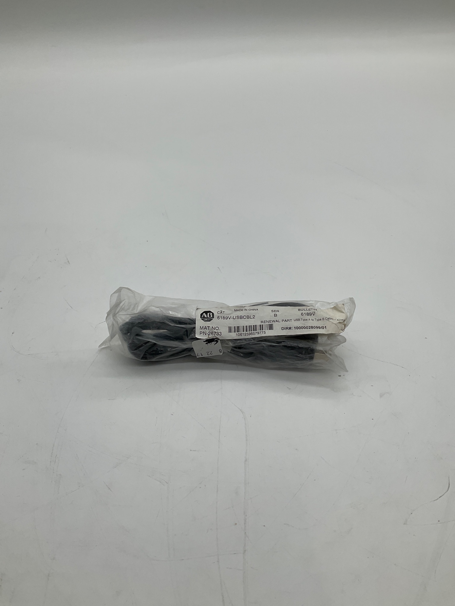 ALLEN-BRADLEY 6189V-USBCBL2 USB Type A to Type B Cable 2M NEW 0