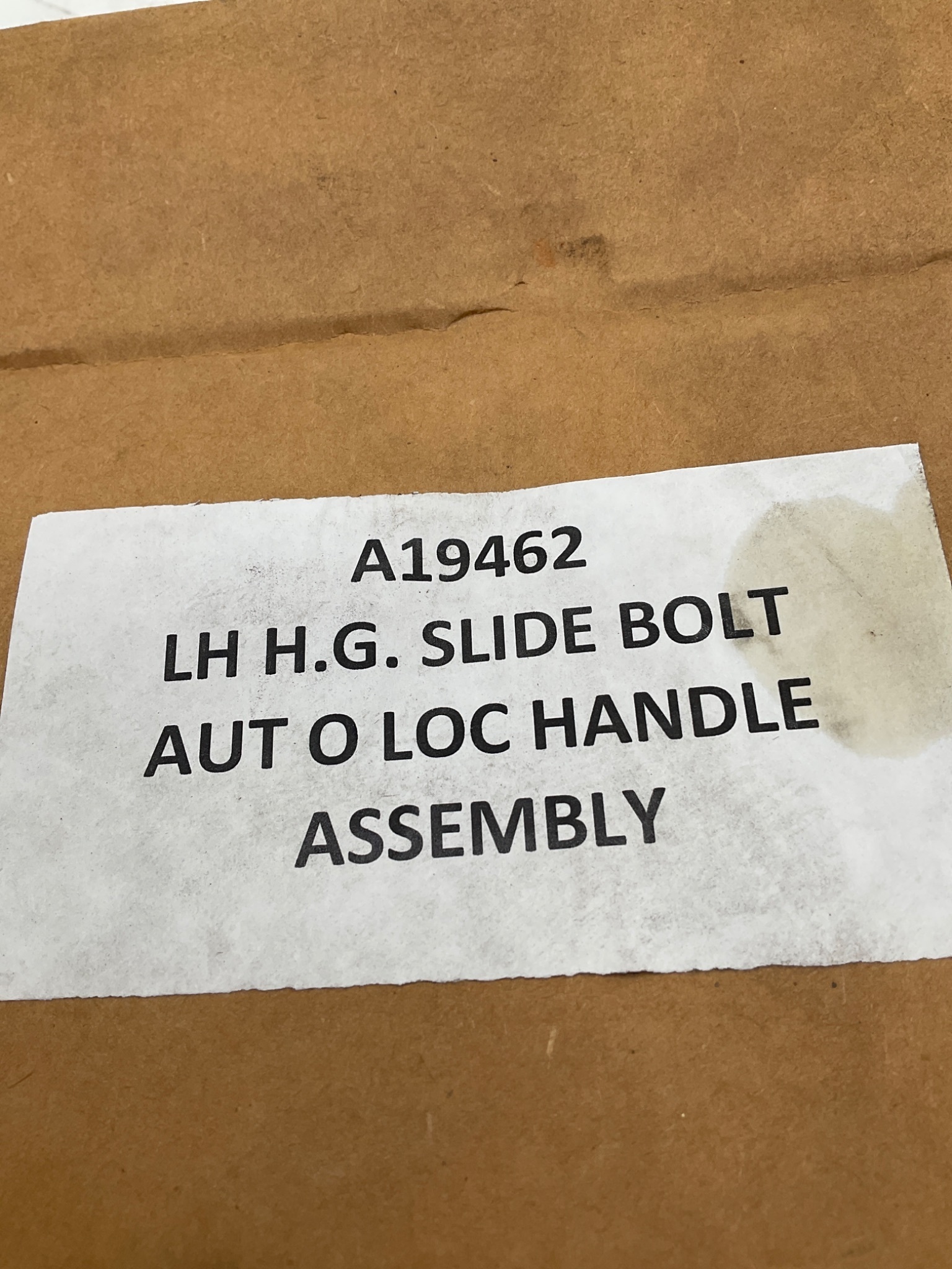 AUTOMATION GUARDING SYSTEMS A19462 LH H.G. Slide Bolt Auto-Loc Handle NEW 2