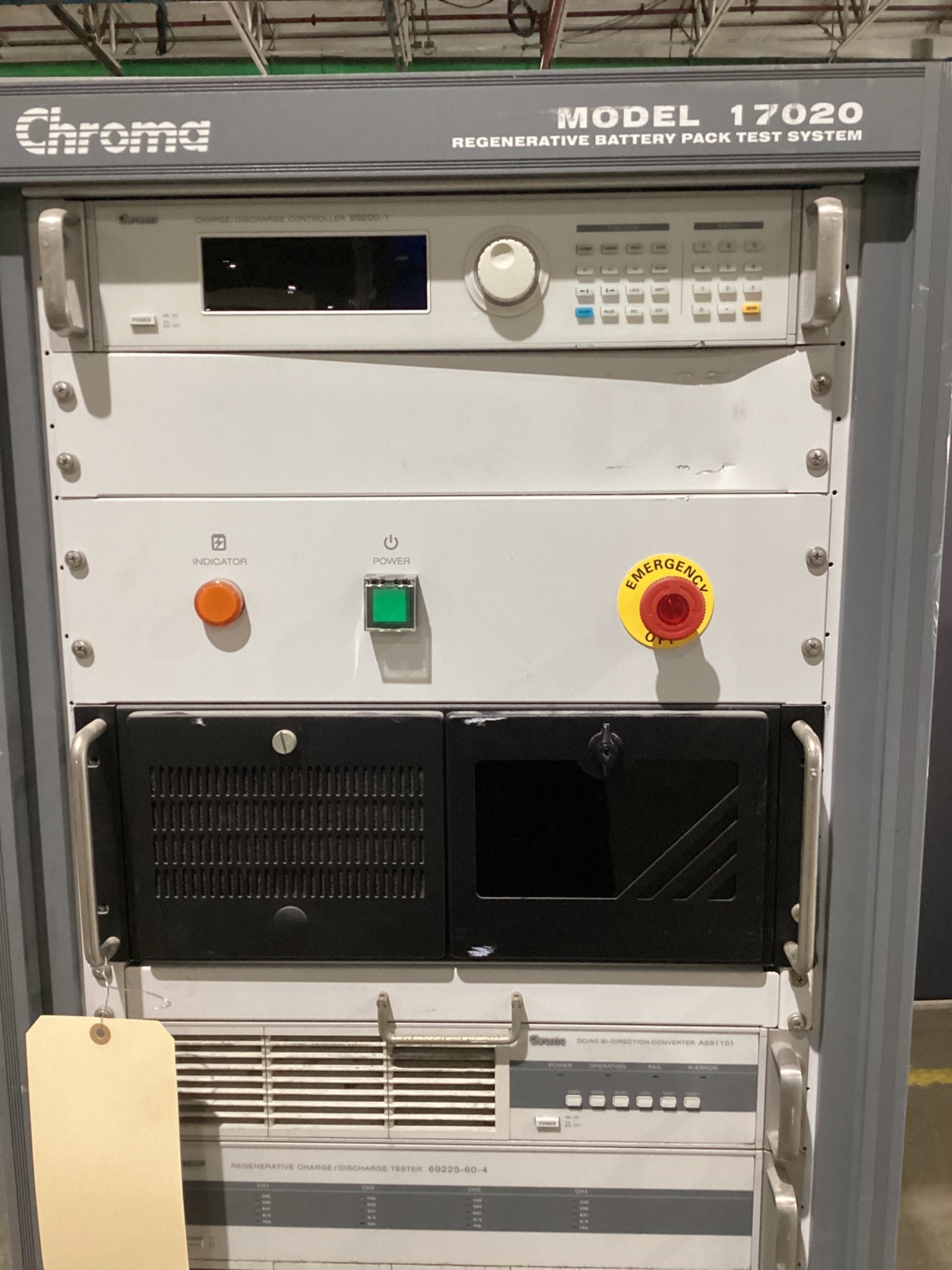 CHROMA 17020 Regenerative Battery Pack Test System 380V 75A USED 6