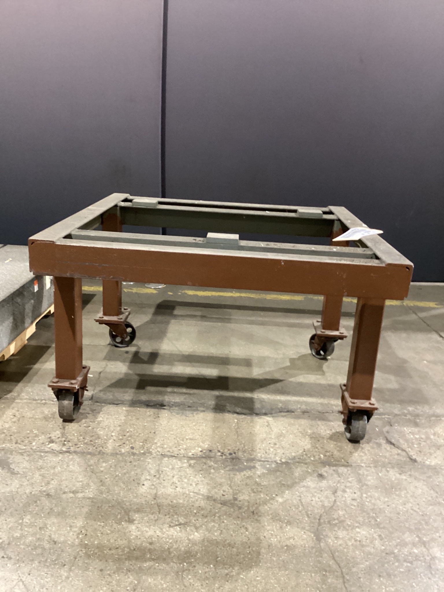 Granite Surface Plate 48" x 48" x 9" With Steel Rolling Stand USED 2