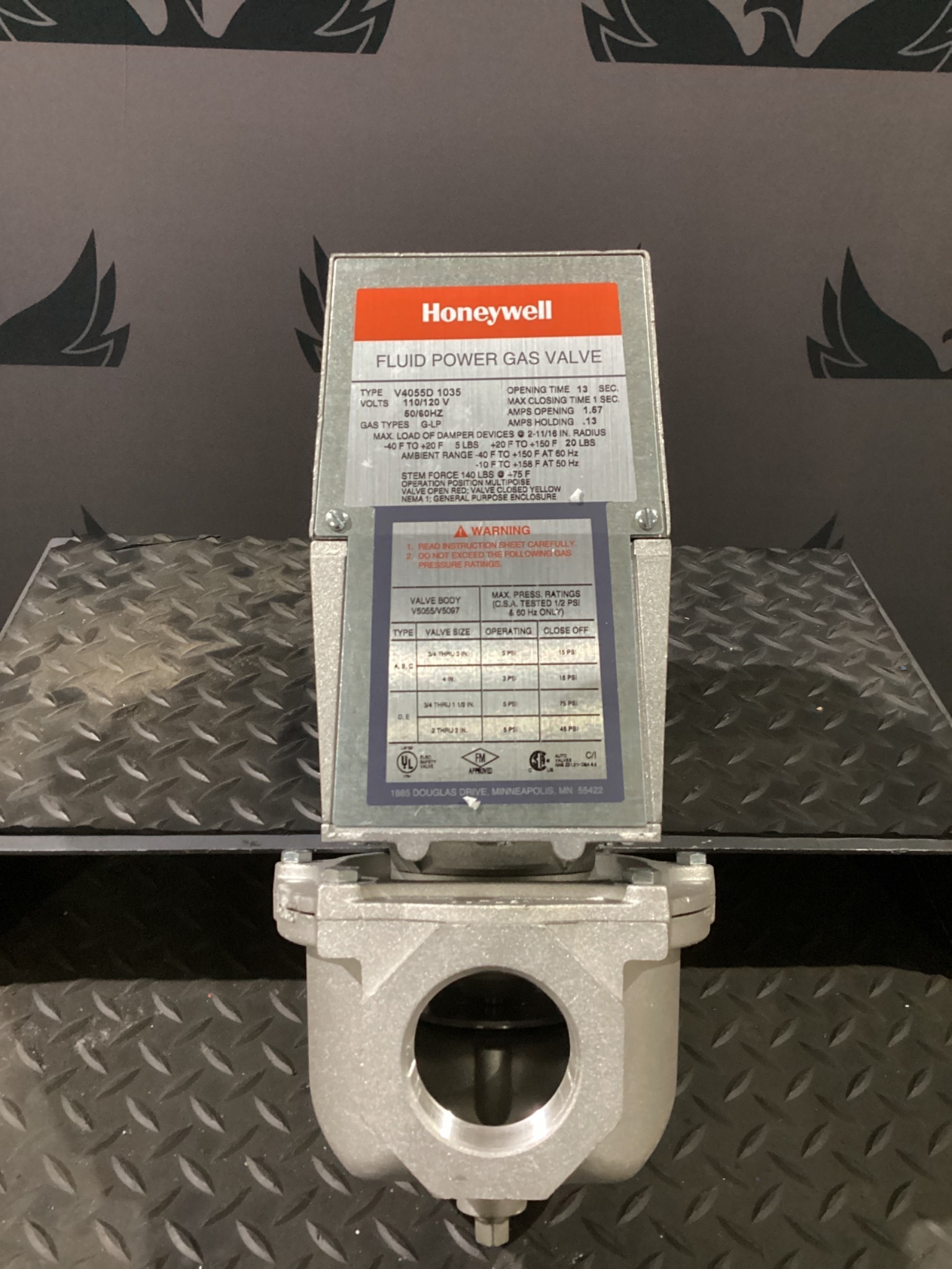 HONEYWELL V4055D 1035 Fluid Power Gas Valve NEW 0