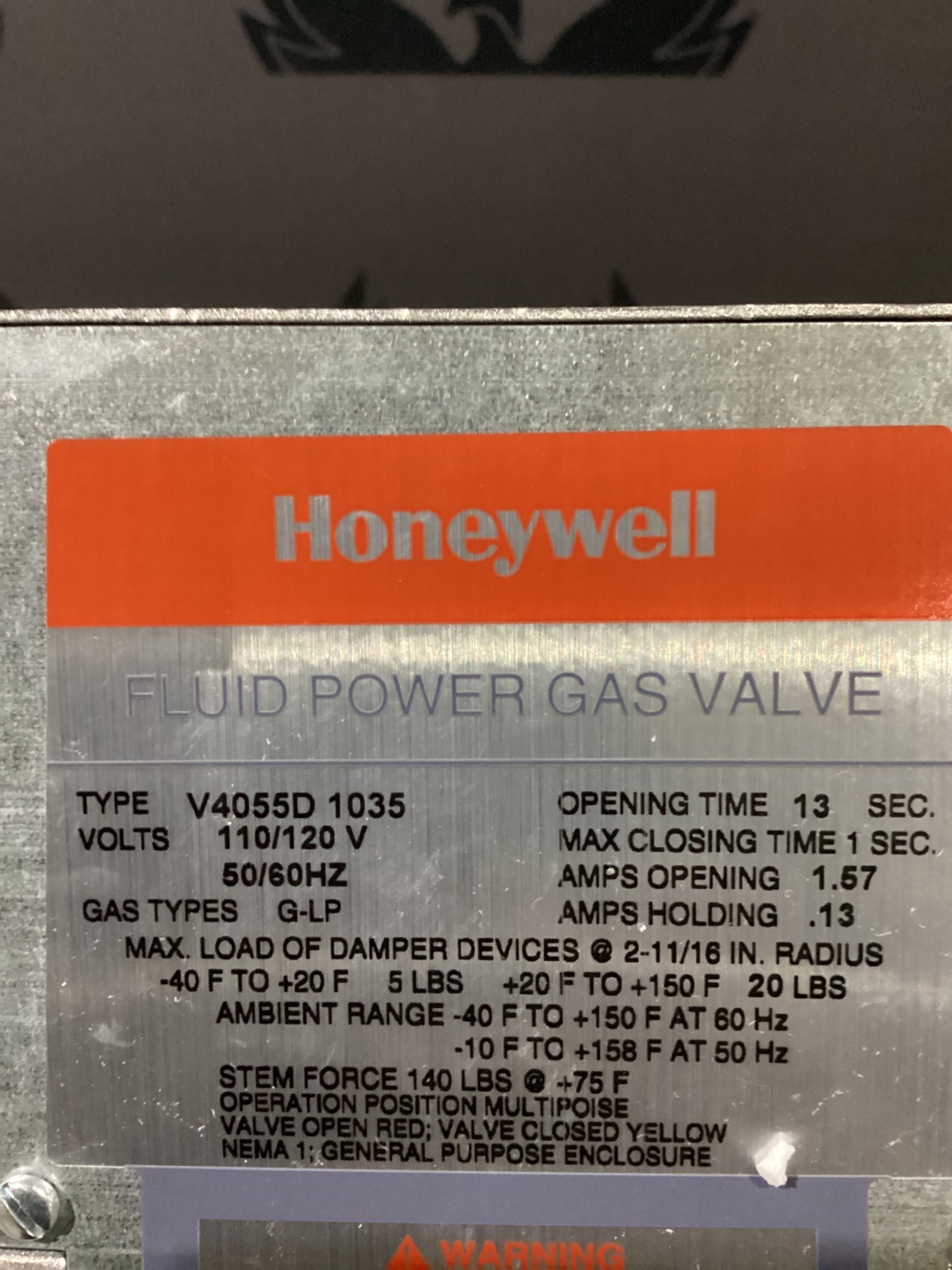 HONEYWELL V4055D 1035 Fluid Power Gas Valve NEW 1
