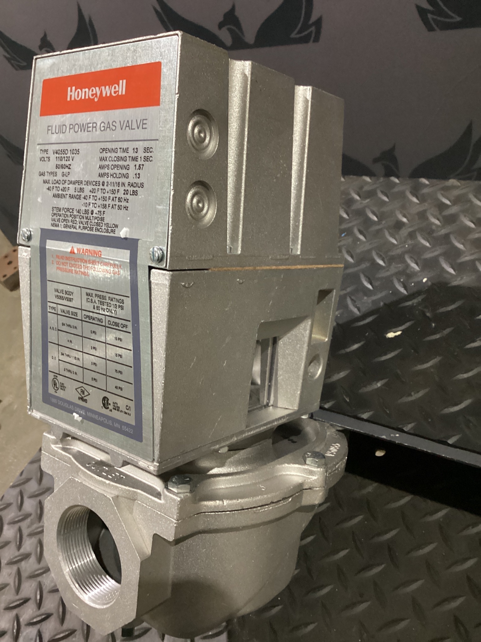 HONEYWELL V4055D 1035 Fluid Power Gas Valve NEW 3