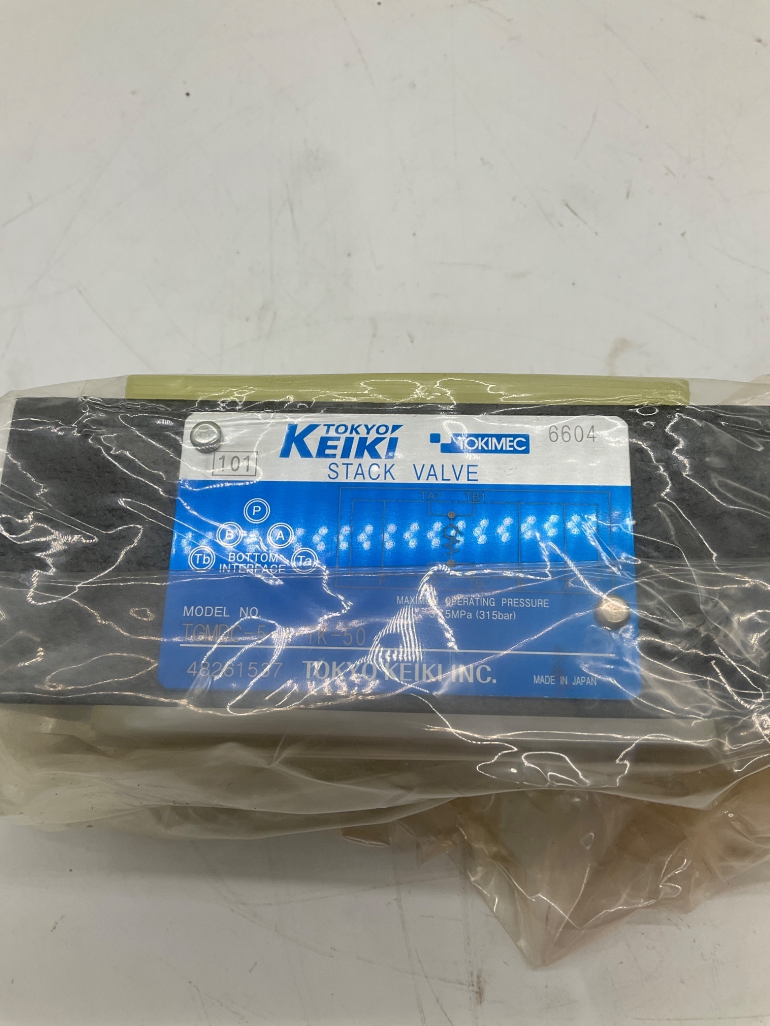 TOKYO KEIKI TGMDC-5-X-TK-50 Stack Valve NEW 1