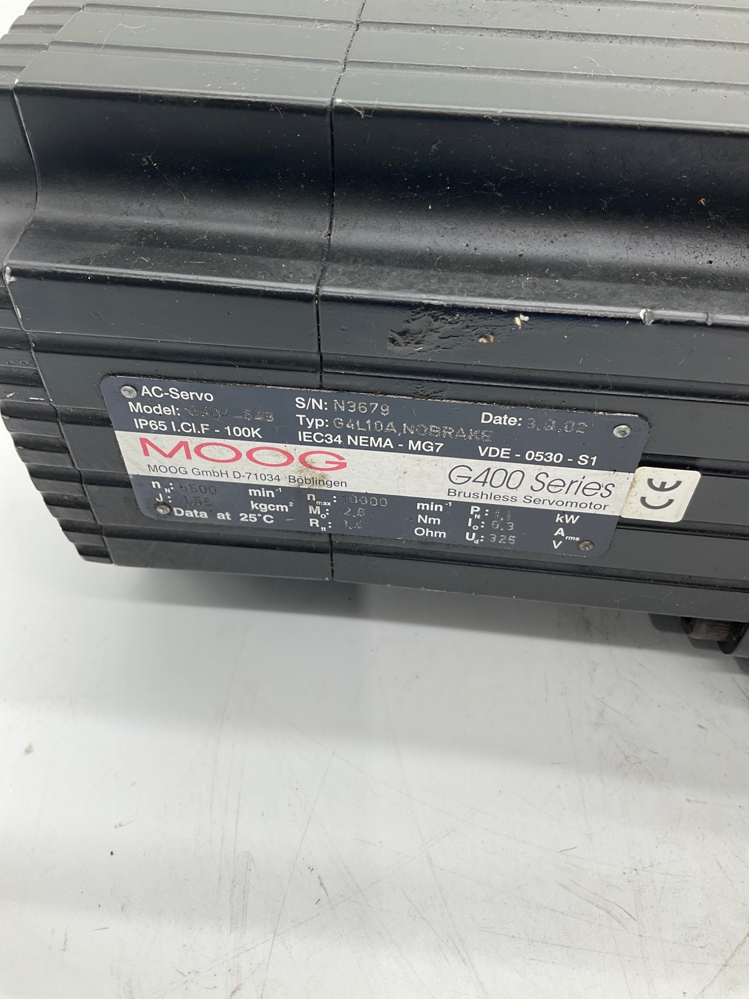 MOOG G404-543 Brushless Servo Motor USED 5