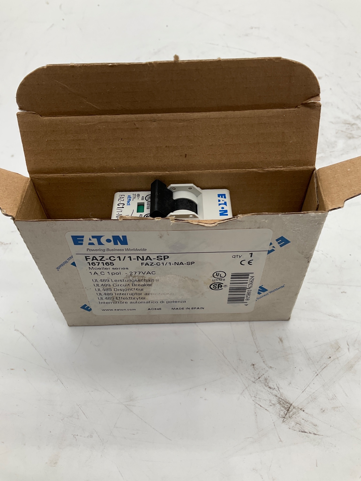 EATON FAZ-C1/1-NA-SP UL489 Miniature Circuit Breaker 1A NEW 4