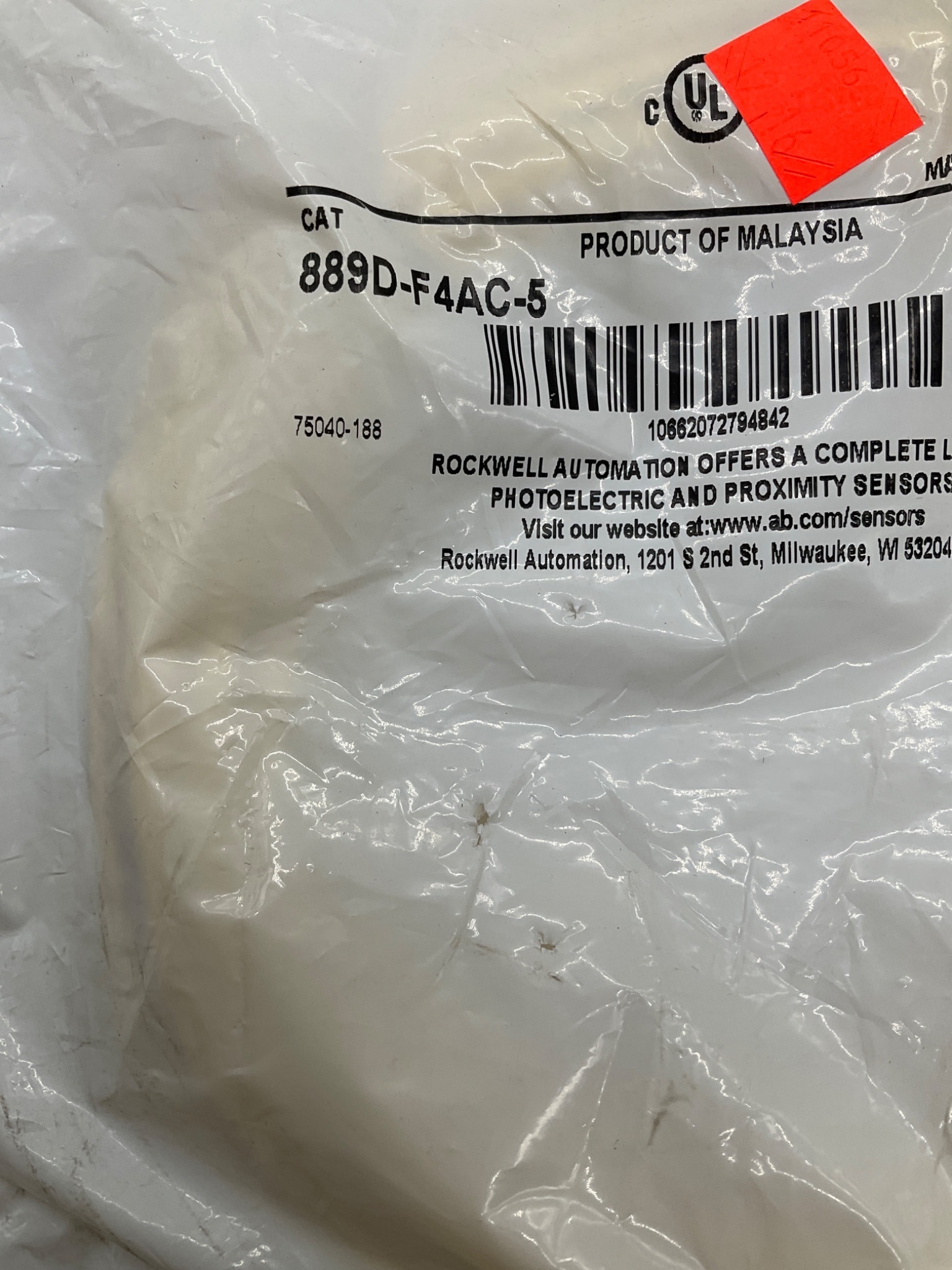 Allen-Bradley 889D-F4AC-5 4-Pin DC Micro QD Cordset 5 Meter NEW 1