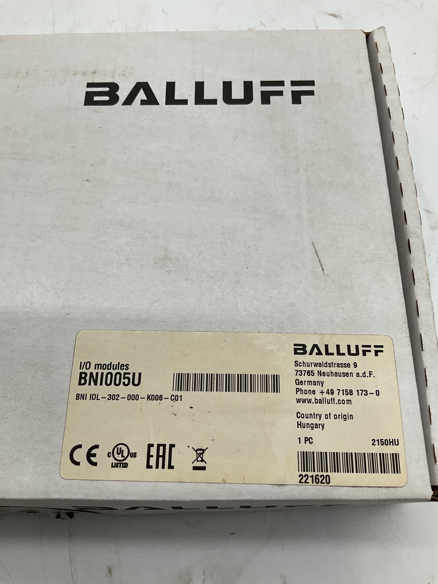 BALLUFF BNI005U BNI IOL-302-000-K006-C01 IO-Link I/O Module NEW 1