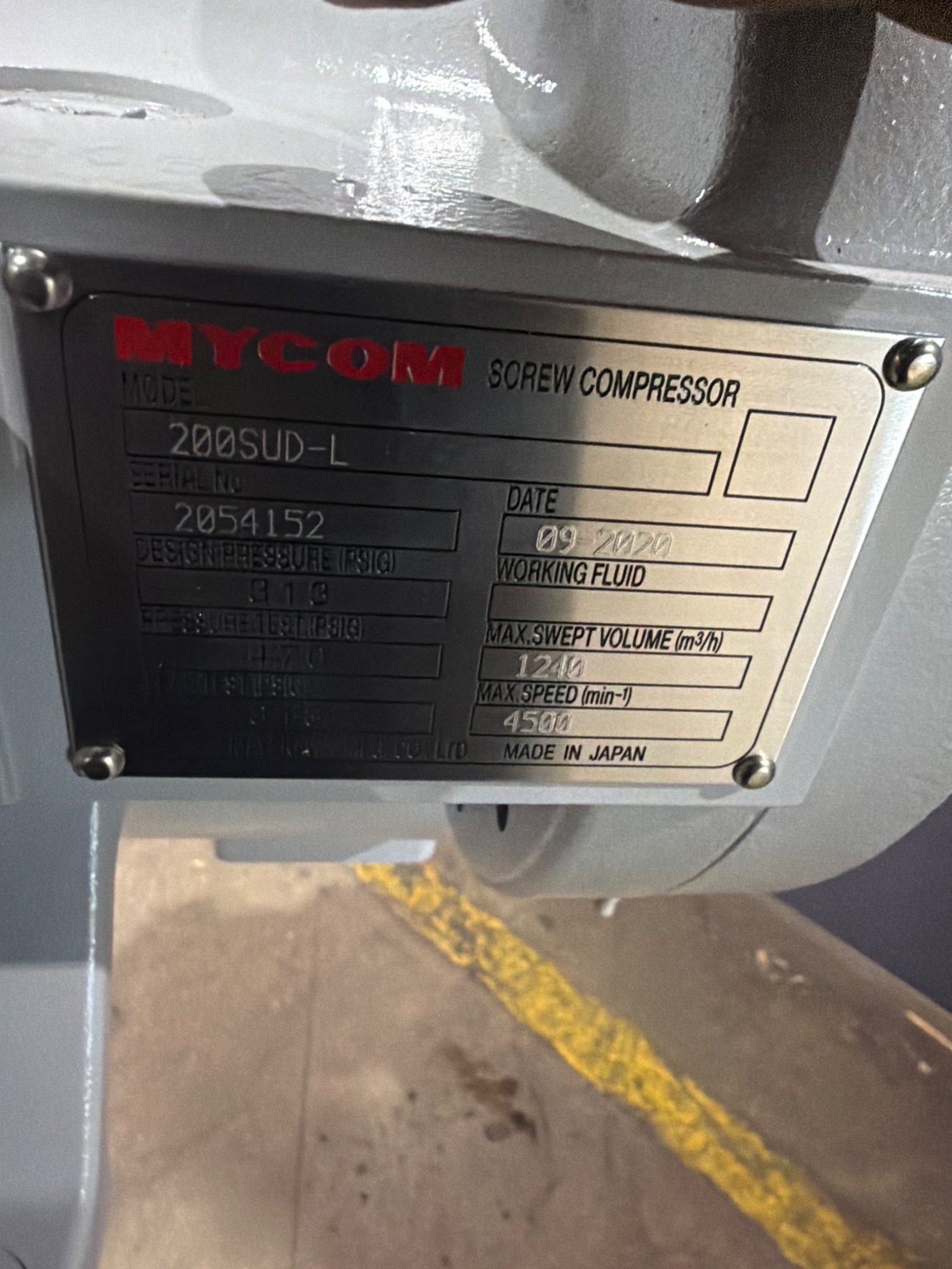 MYCOM 200SUD-L Screw Compressor NEW 4