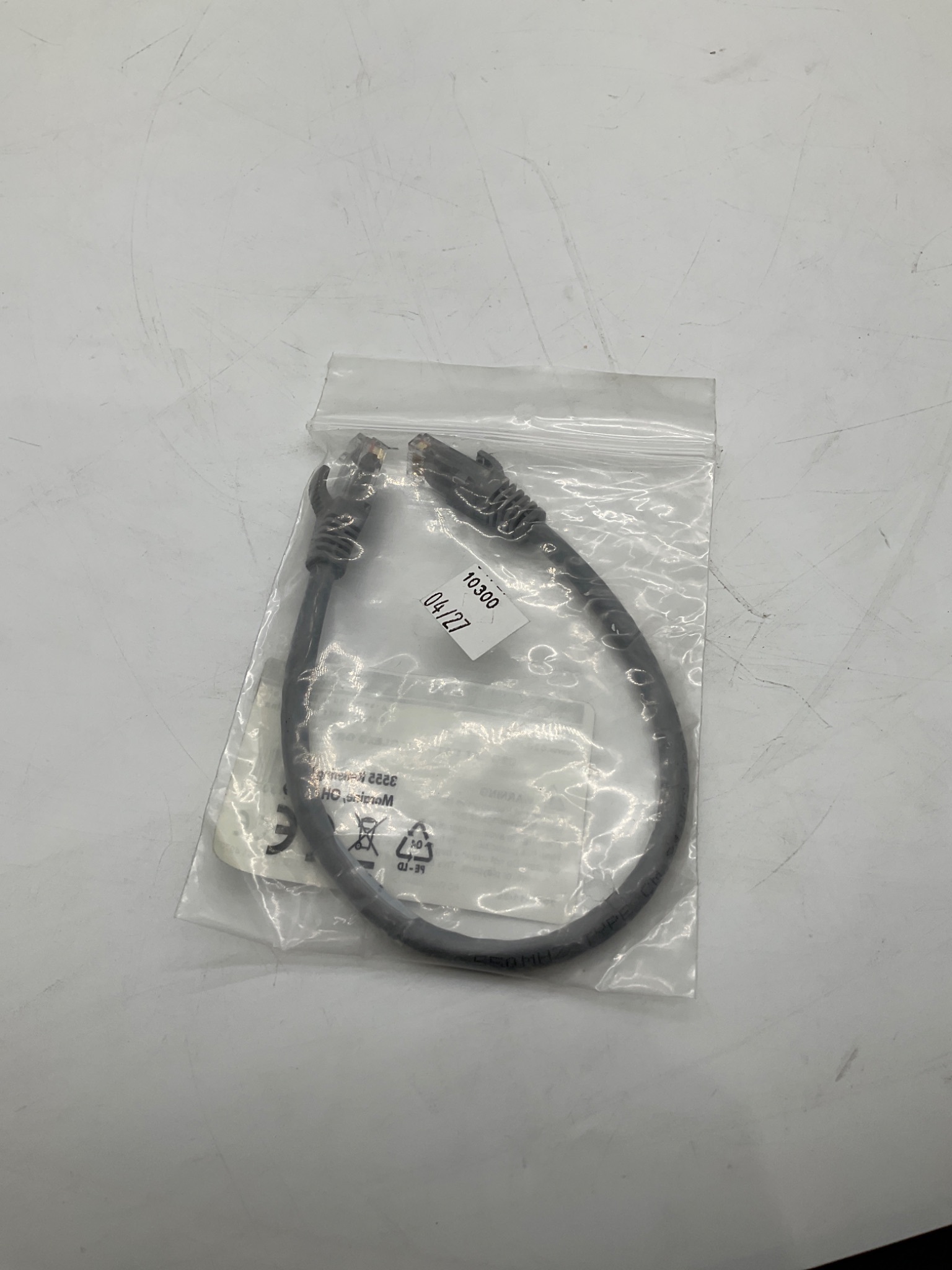 Legrand 27130 Cat6 Snagless Ethernet Patch Cable 1 Ft Gray NEW 2