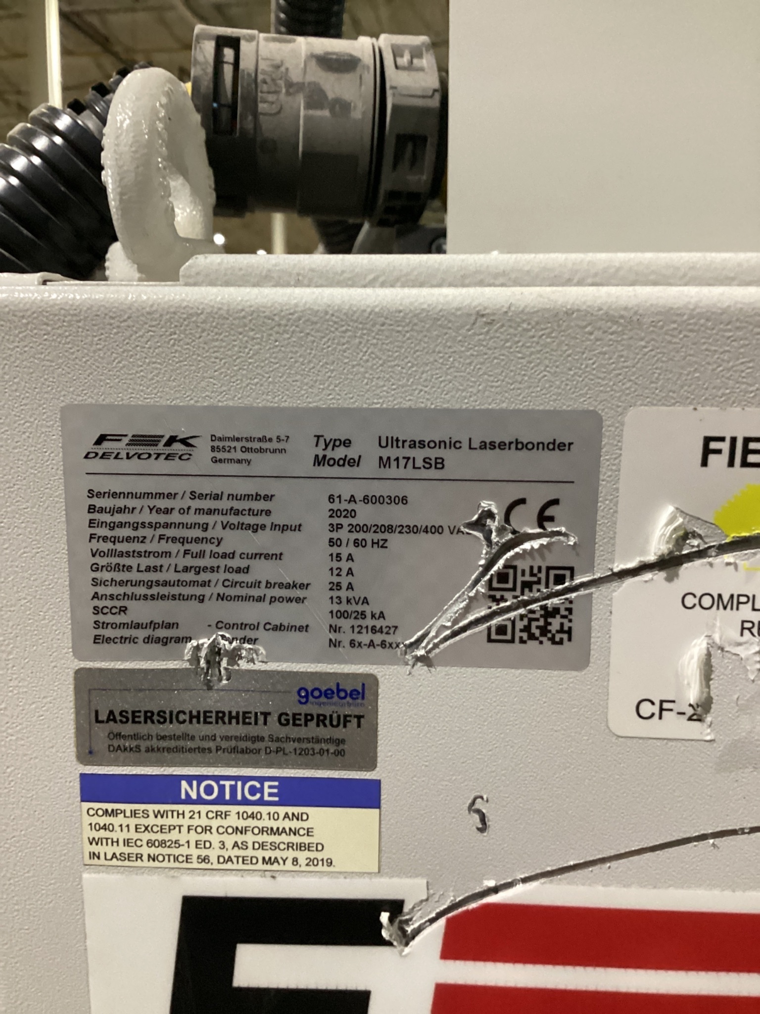 F&K DELVOTEC M17LSB Ultrasonic Laser Wire Bonder With Control Cabinet USED 7