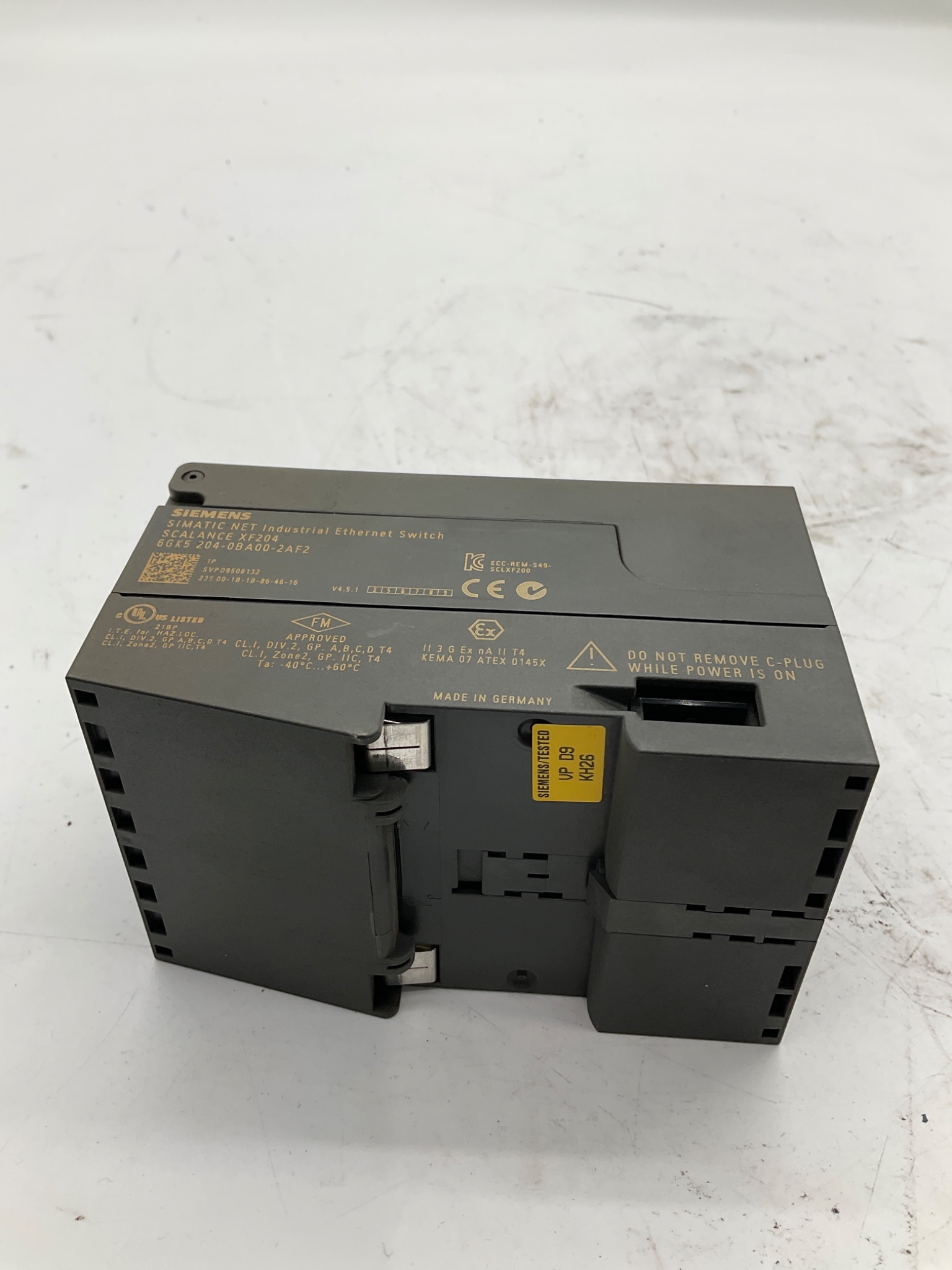 SIEMENS 6GK5204-0BA00-2AF2 SCALANCE XF204 Industrial Ethernet Switch USED 0
