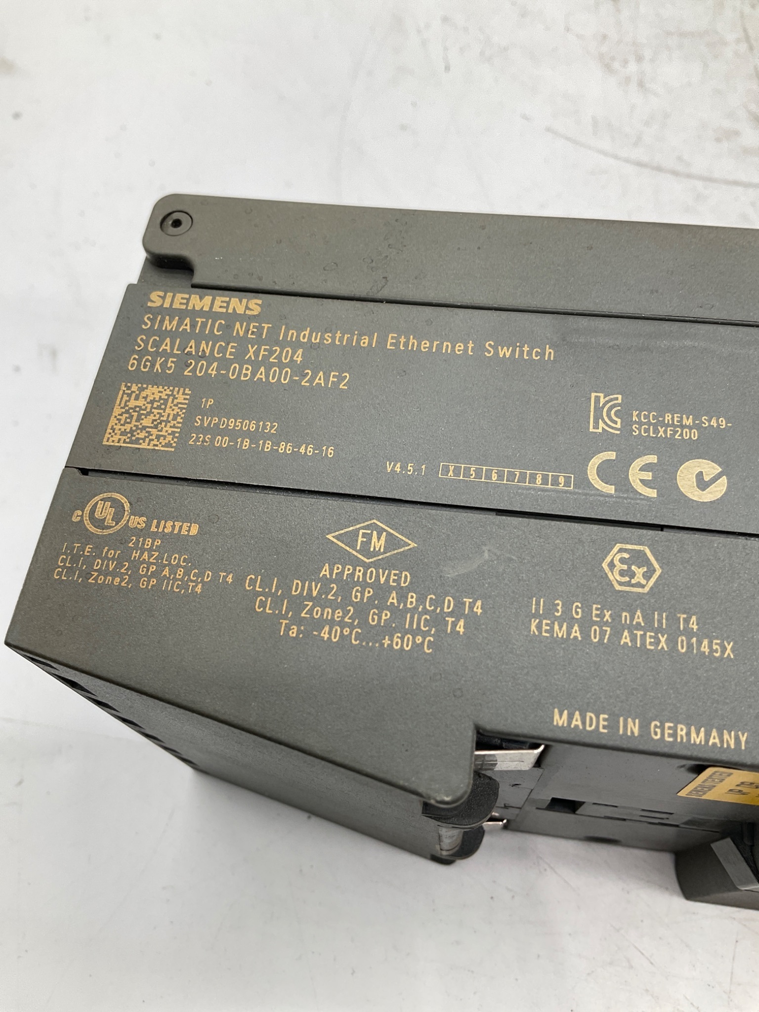 SIEMENS 6GK5204-0BA00-2AF2 SCALANCE XF204 Industrial Ethernet Switch USED 1