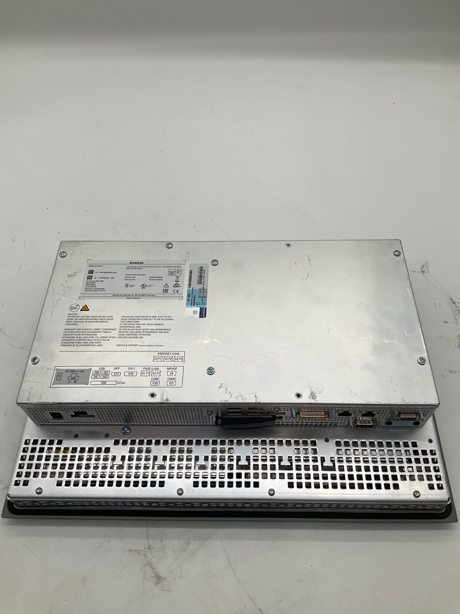 SIEMENS 6AV7240-4BD07-0PA0 SIMATIC IPC477D 15" Touch Panel PC USED 4