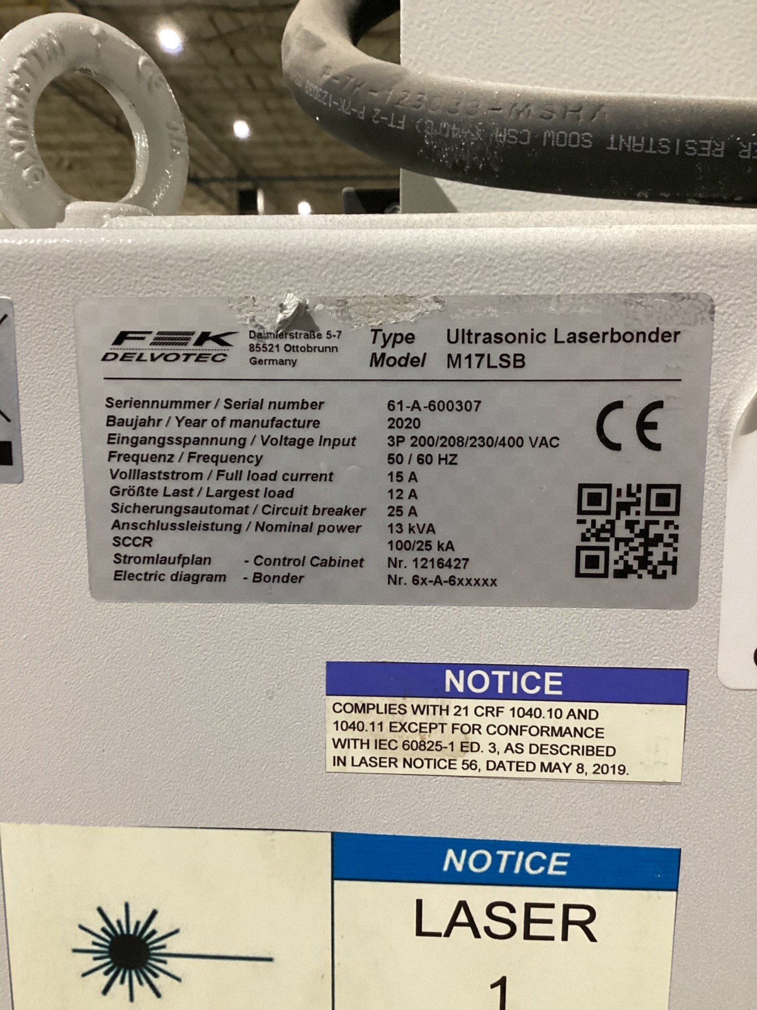 F&K DELVOTEC M17LSB Ultrasonic Laser Wire Bonder With Control Cabinet USED 5