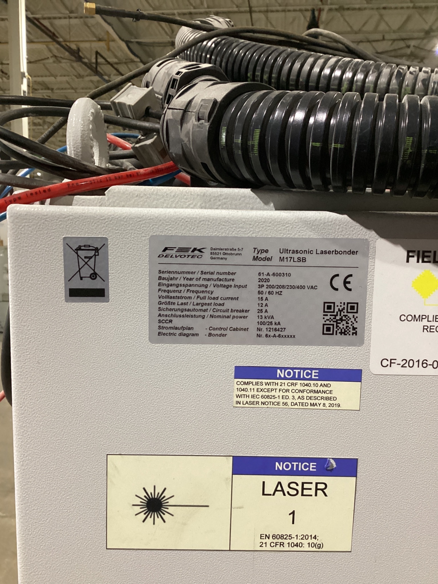 F&K DELVOTEC M17LSB Ultrasonic Laser Wire Bonder With Control Cabinet USED 5