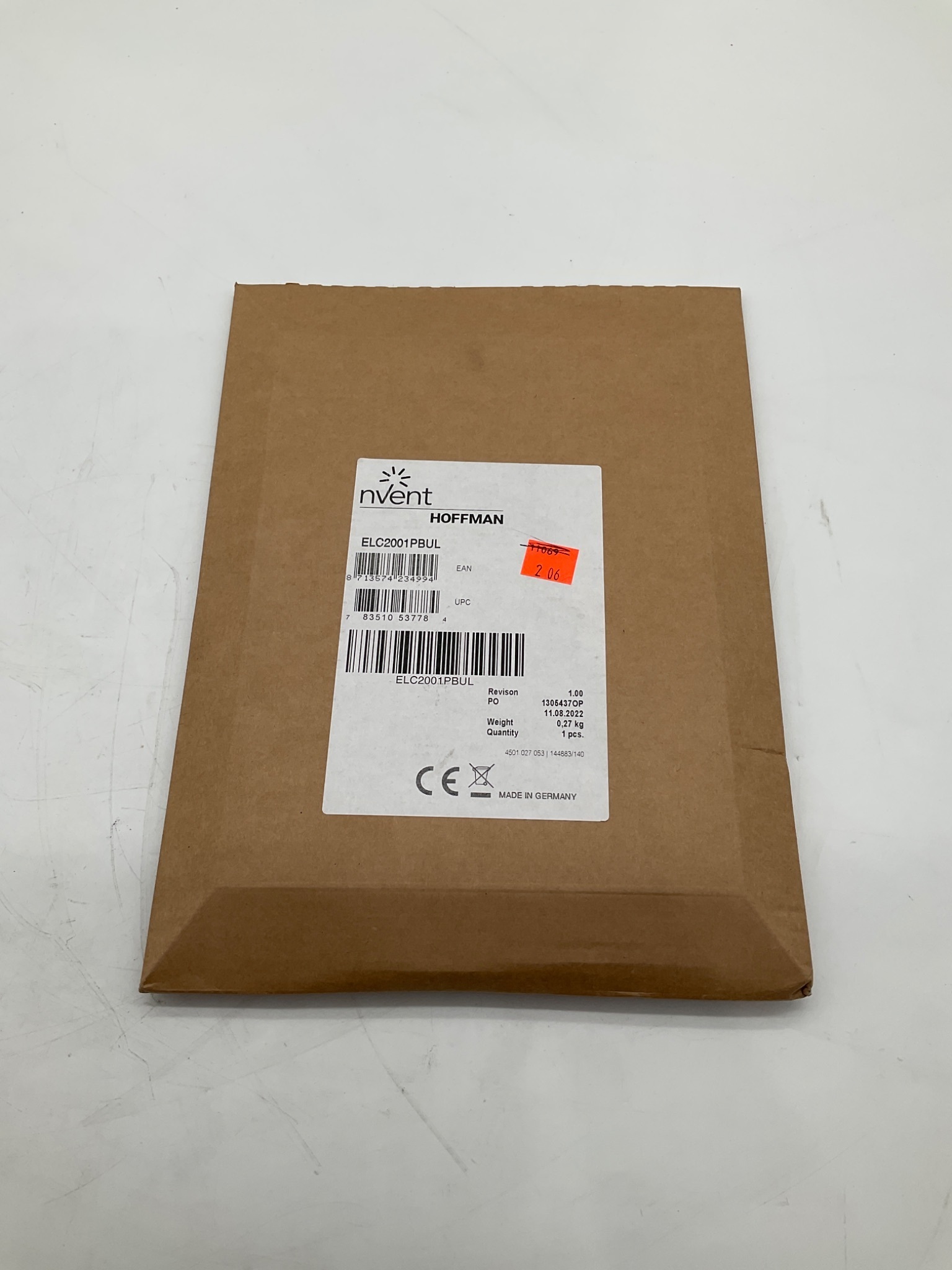 nVent Hoffman ELC2001PBUL Power Supply Cable Open End 120-240VAC NEW 0