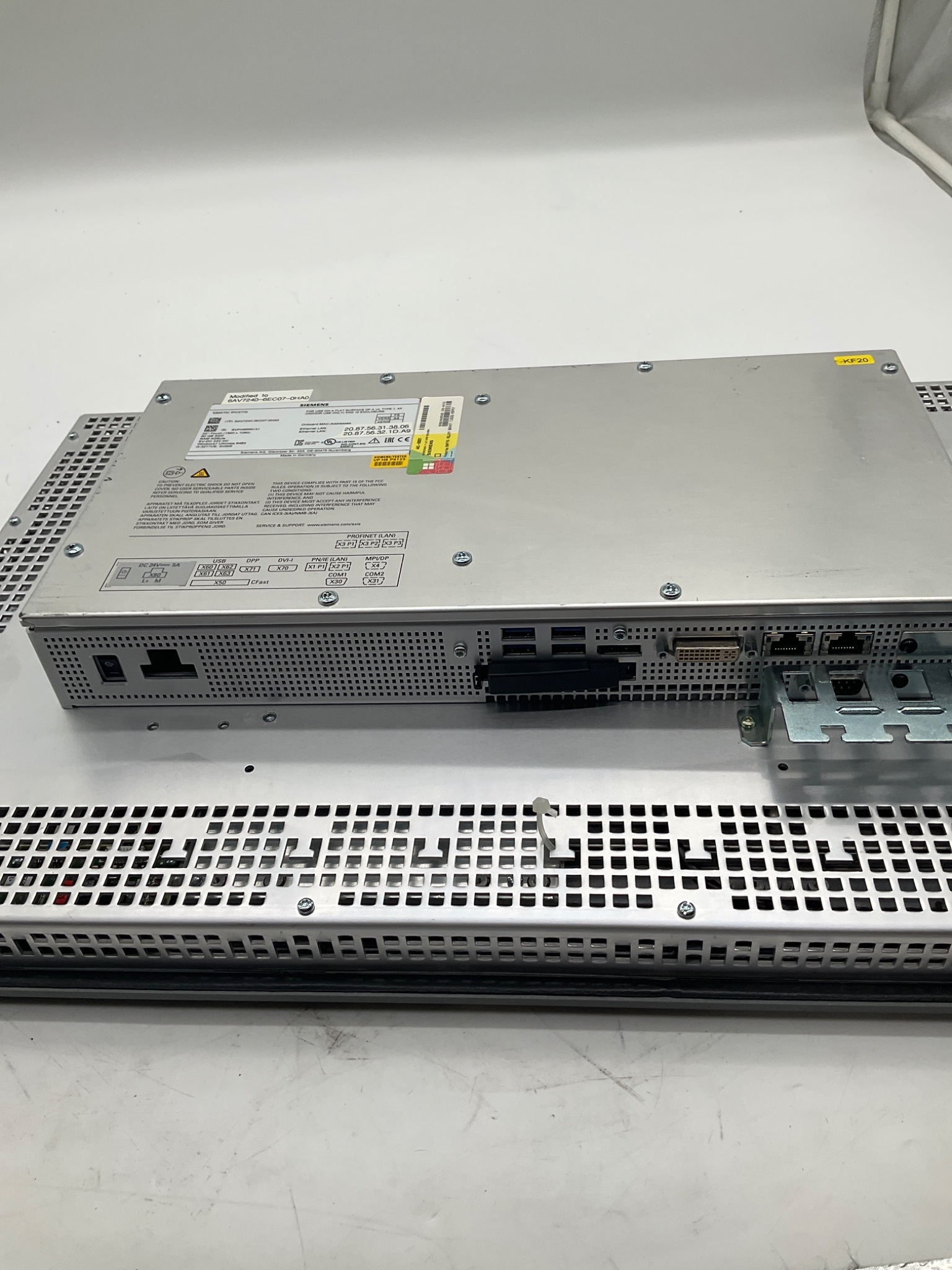 SIEMENS 6AV7240-6EC07-0HA0 SIMATIC IPC477D 22" Touch Panel PC USED 2