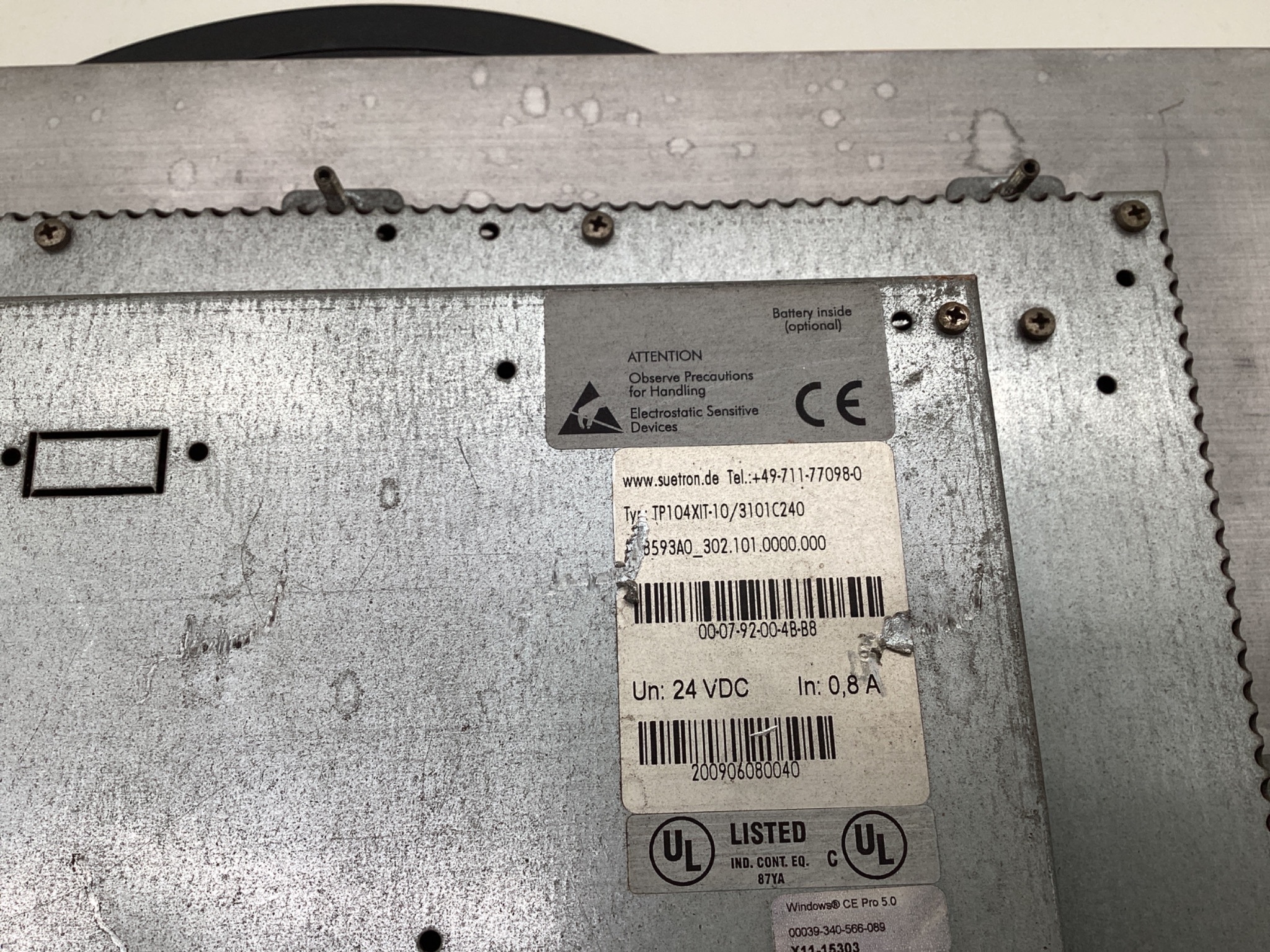 SUETRON TP104XIT-10/3101C240 Operator Panel USED 1