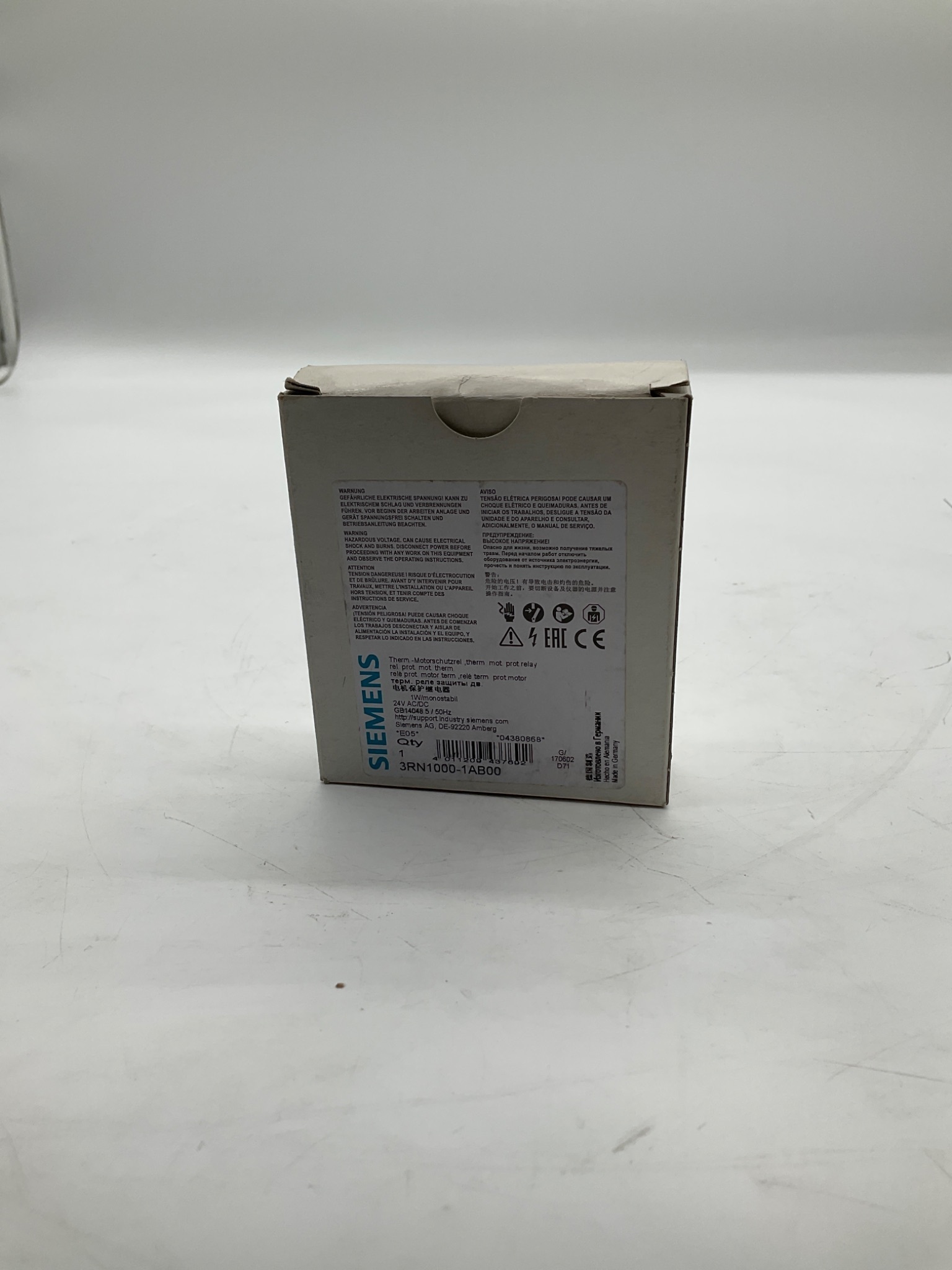 Siemens 3RN1000-1AB00 Thermistor Motor Protection Relay 24VAC/DC NEW 1