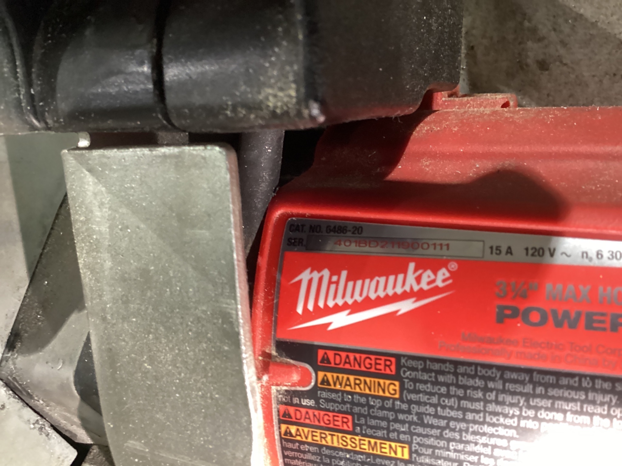 MILWAUKEE 6486-20 3-1/4 HP Panel Saw USED 3