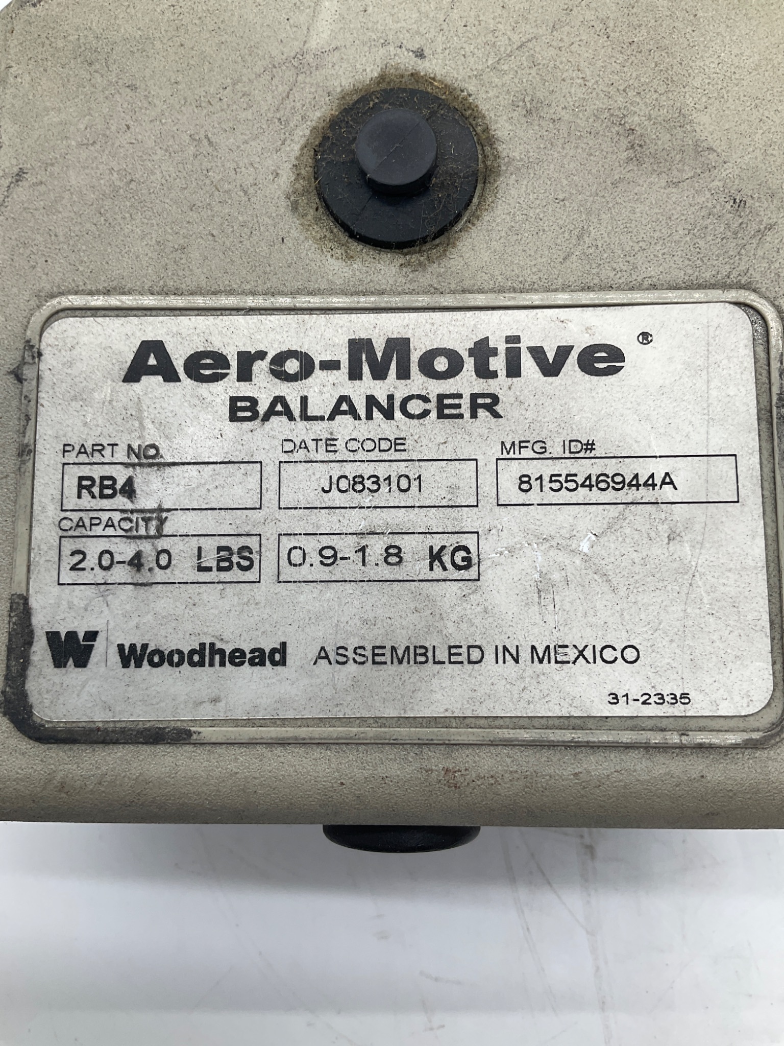 WOODHEAD RB4 Aero-Motive Tool Balancer USED 1